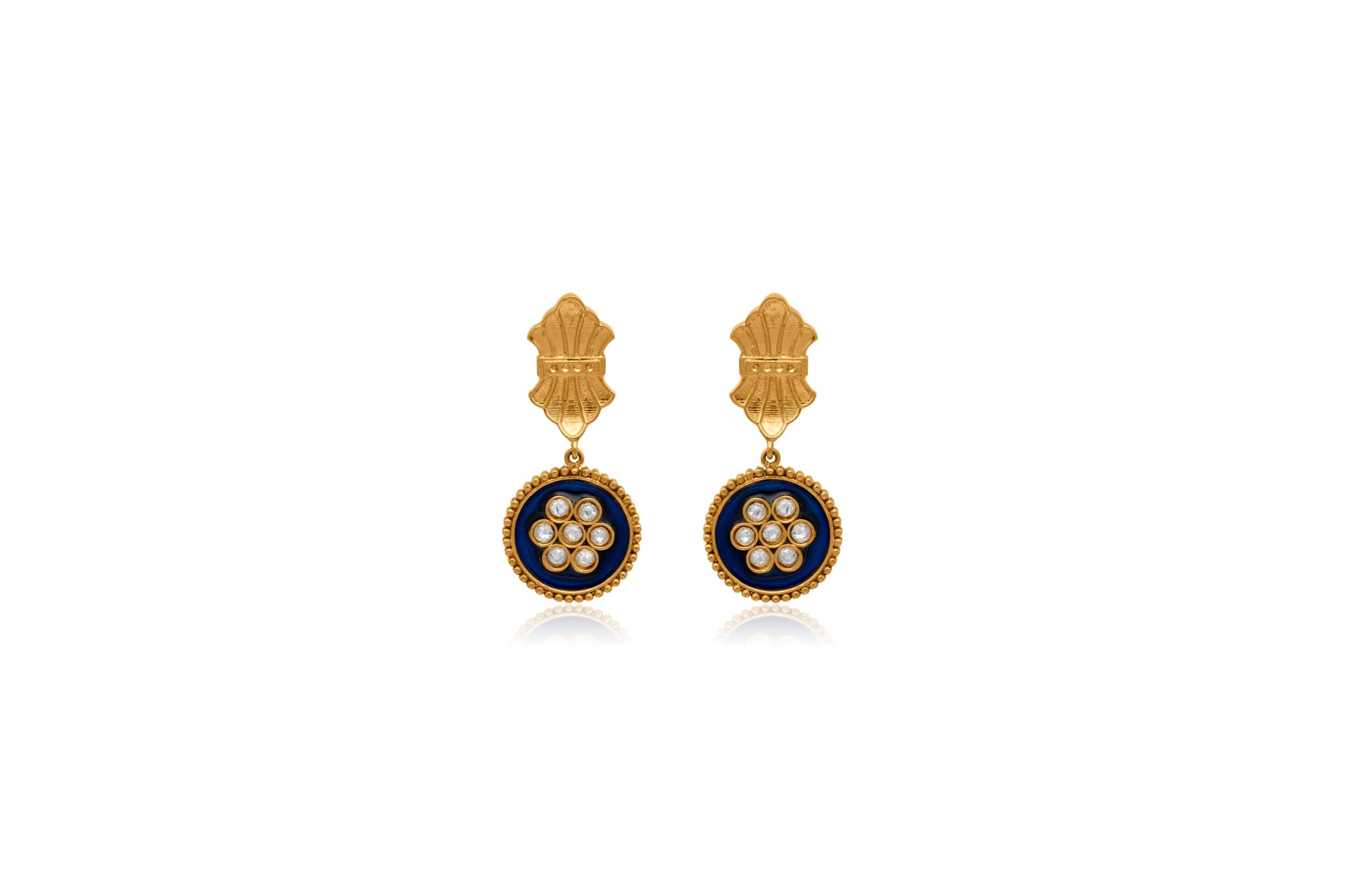 22K GEOMETRIC GOLD CHOKER NECKLACE SET
