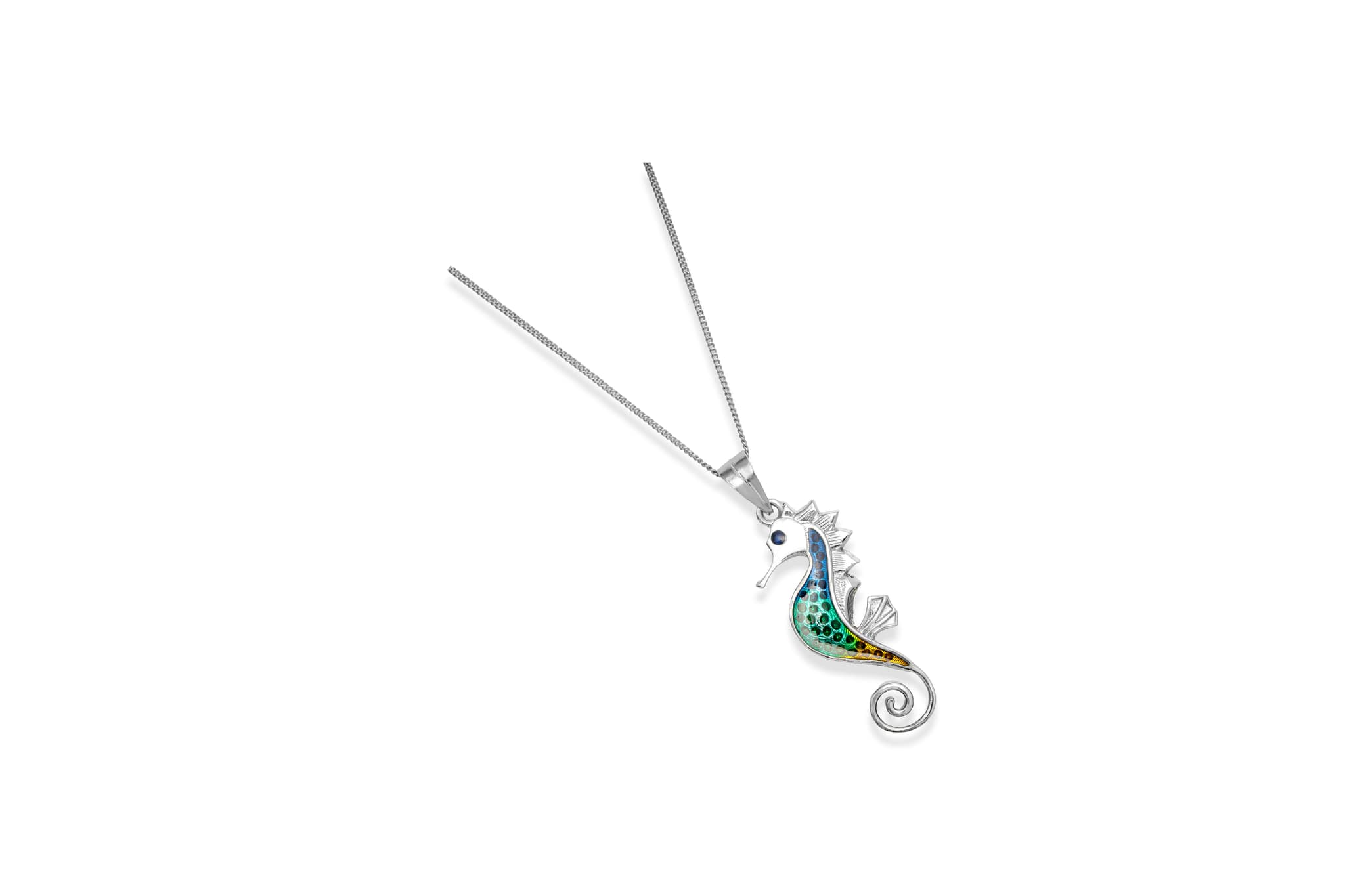SILVER UNICORN PENDANT SET