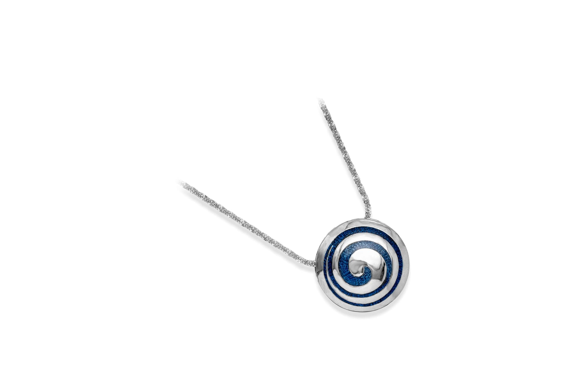 SILVER WHIRL PENDANT SET