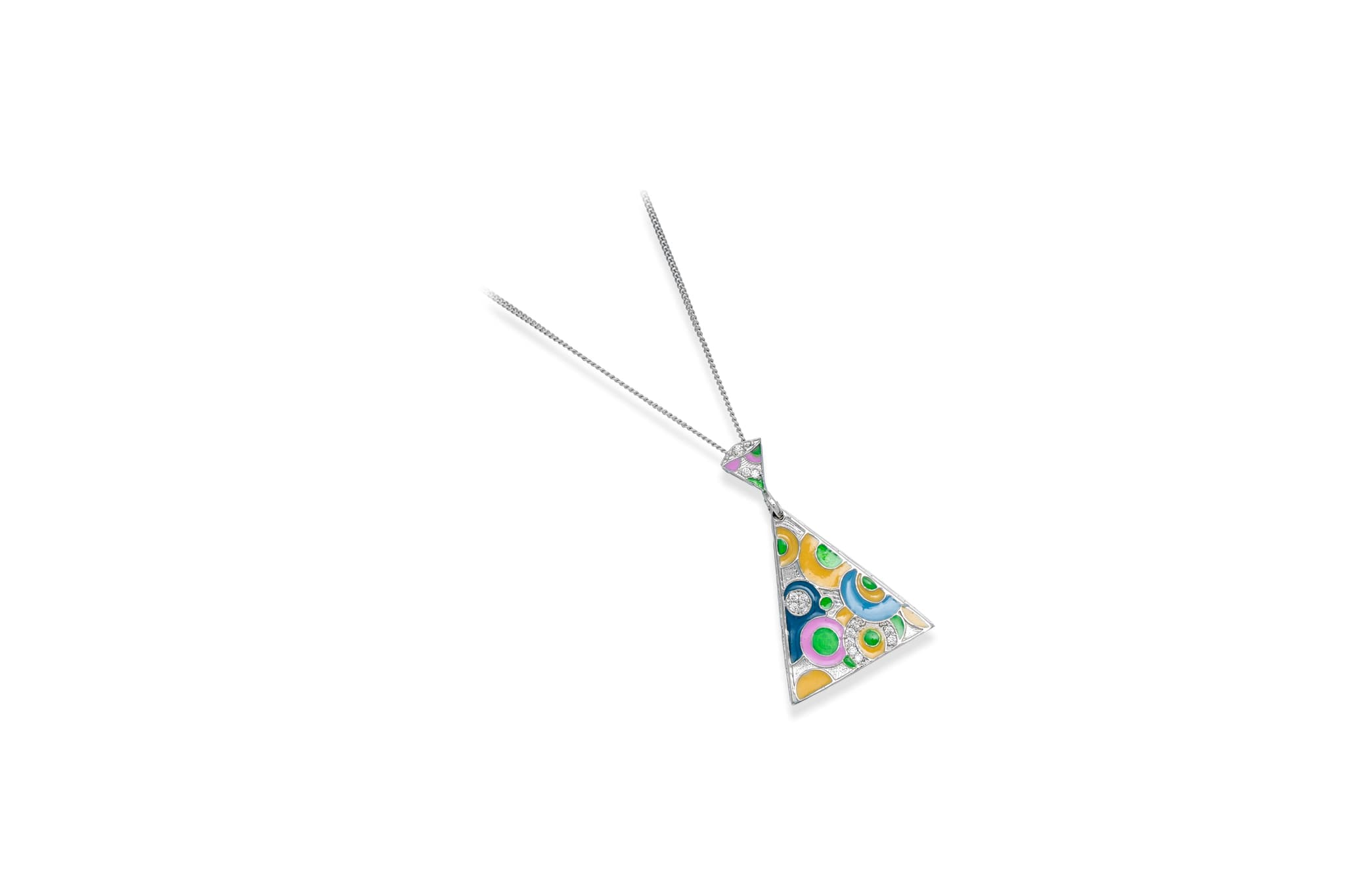 Abstract Art Silver Pendant