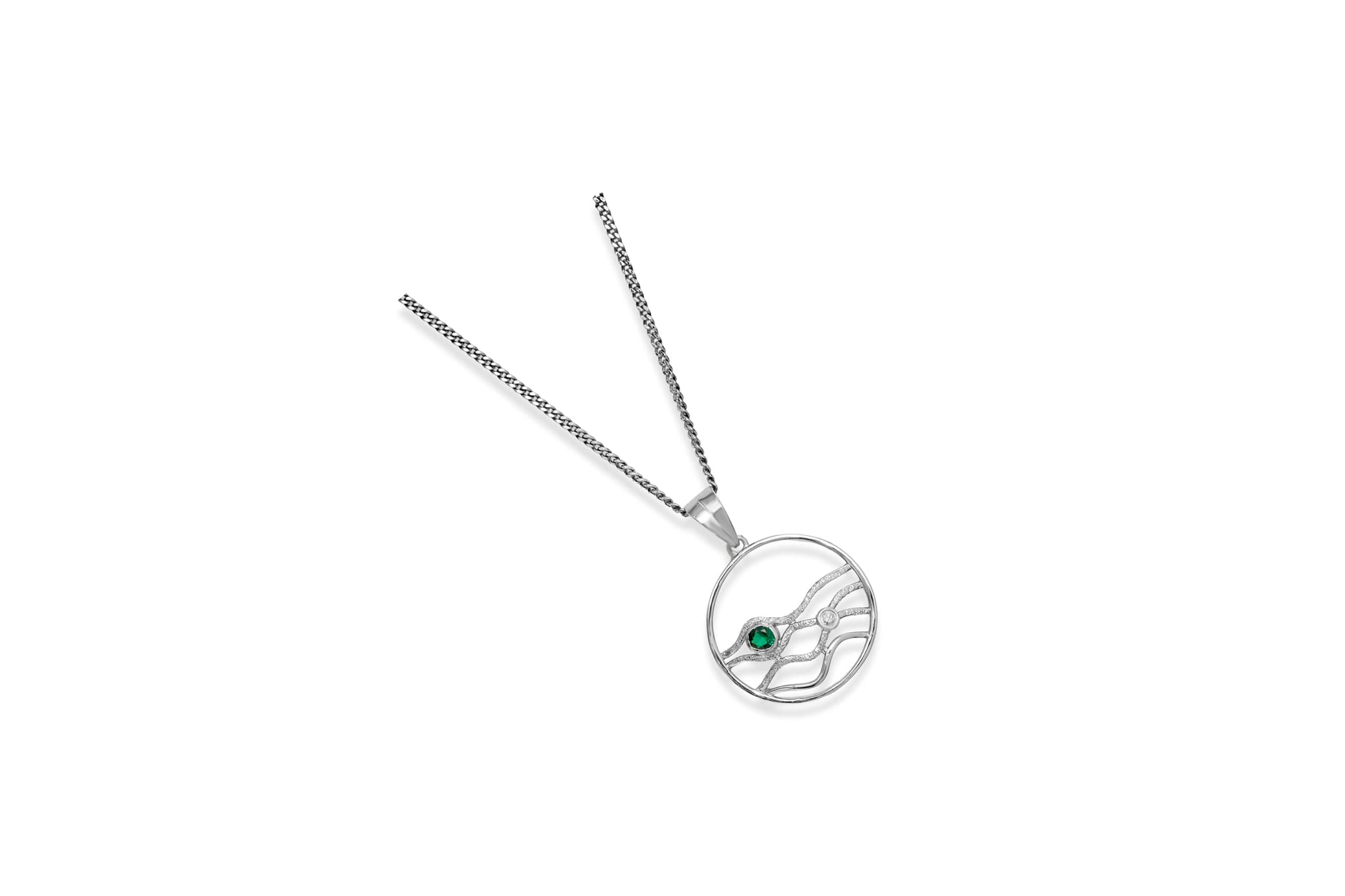 Wavy Art Silver Pendant