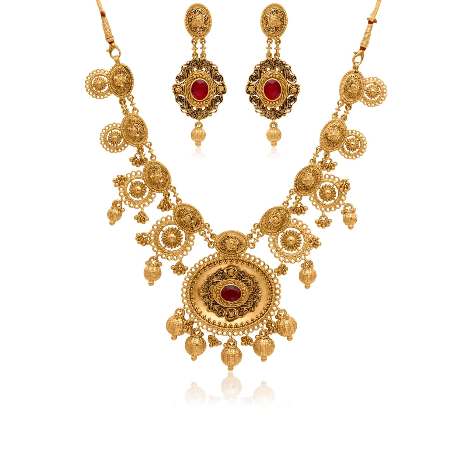 REGAL AURA 22K GOLD NECKLACE SET