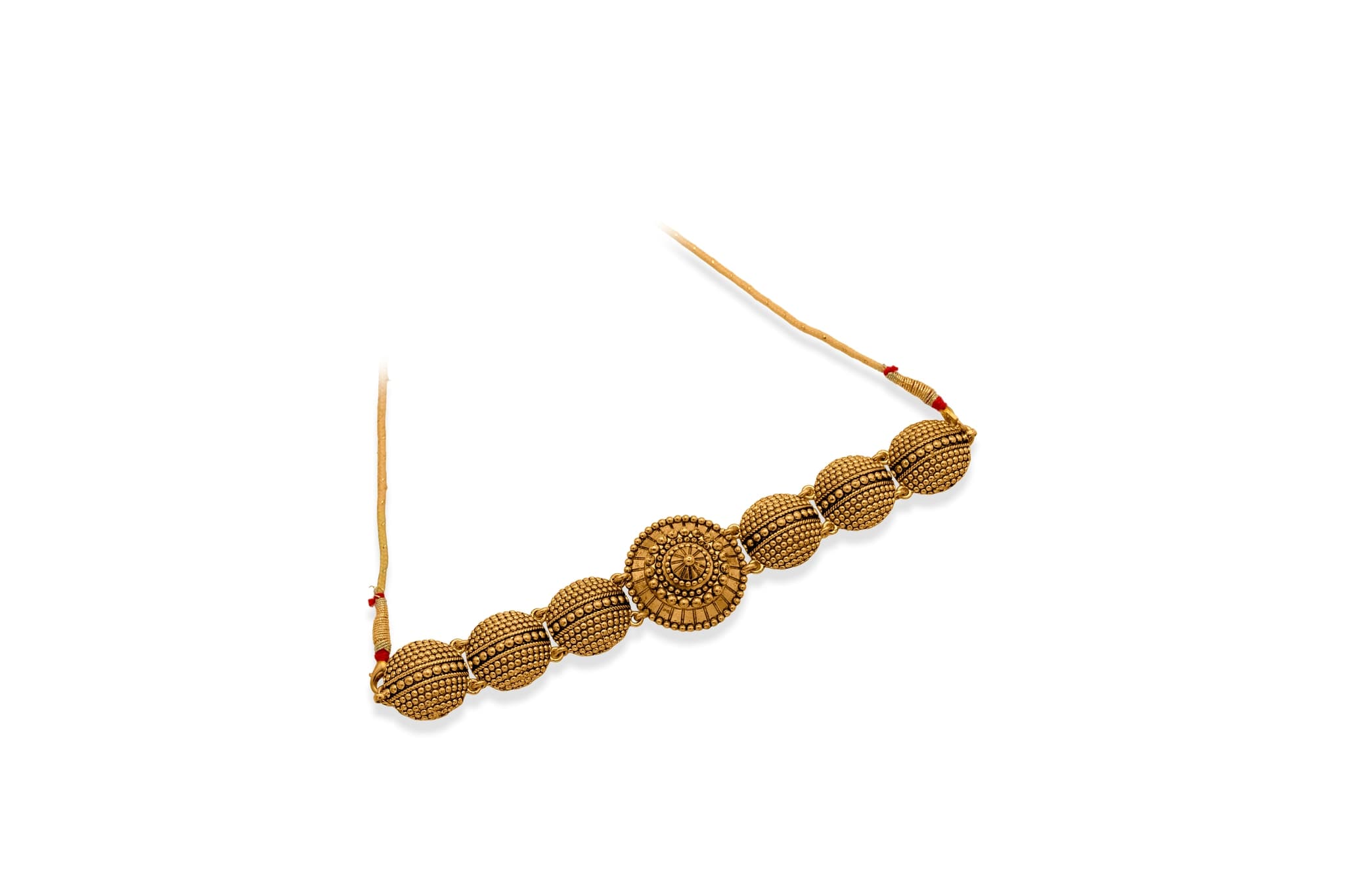 RAJWADA SILVER CHOKER NECKLACE