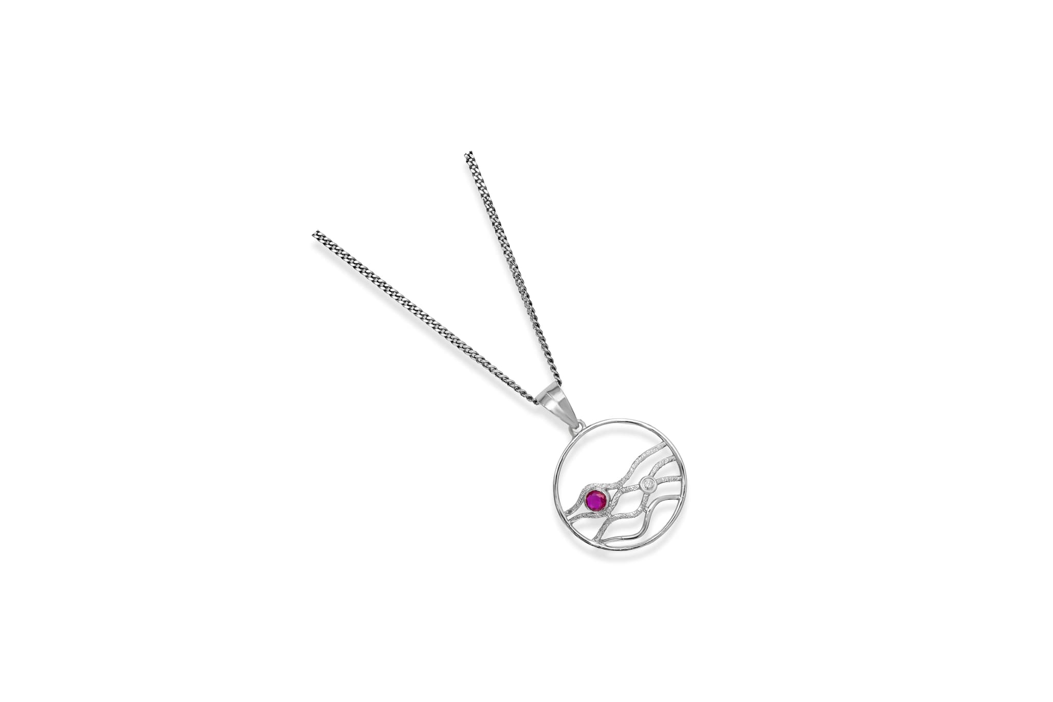 Wavy Art Silver Pendant