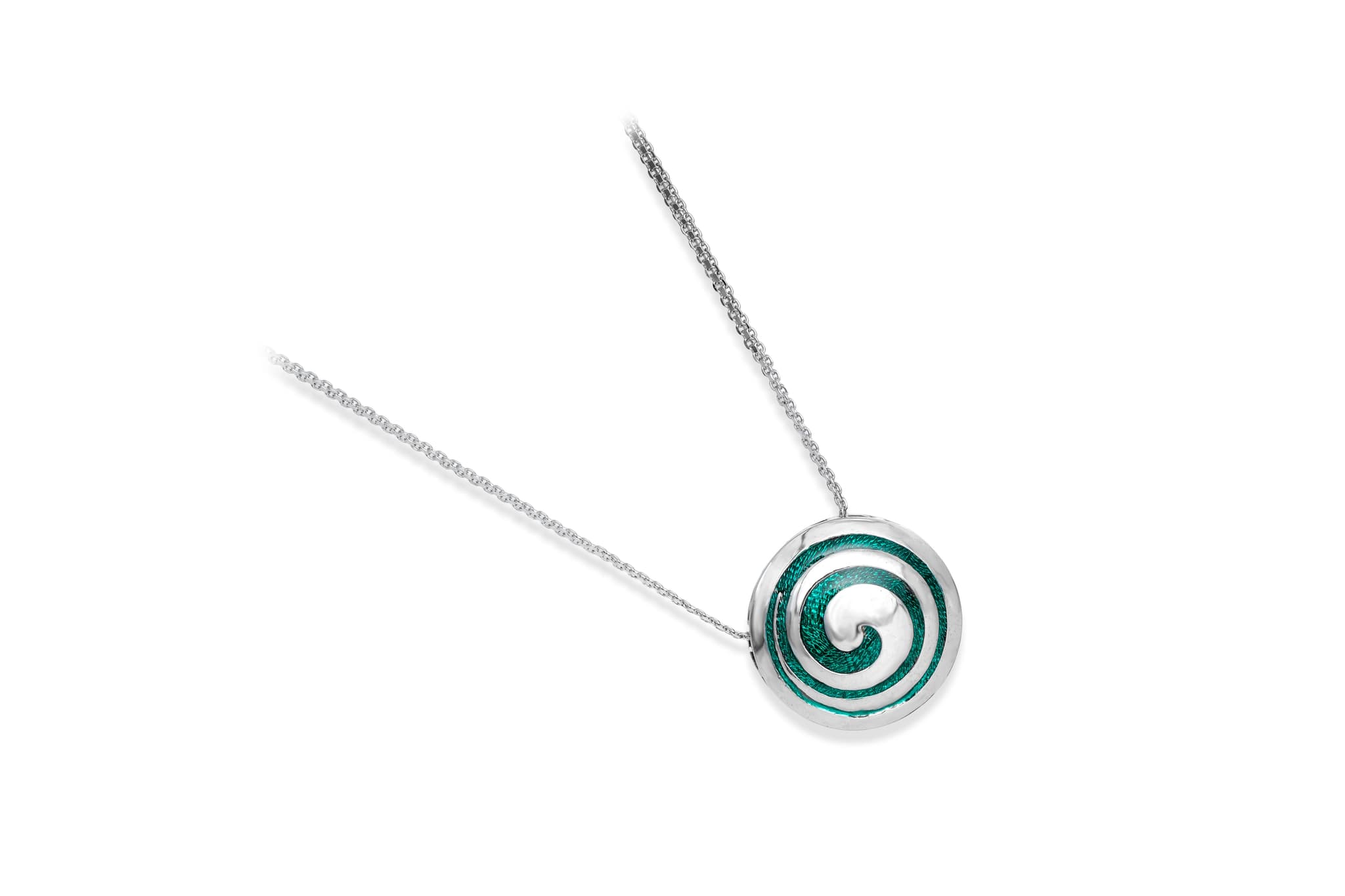 SILVER WHIRL PENDANT SET