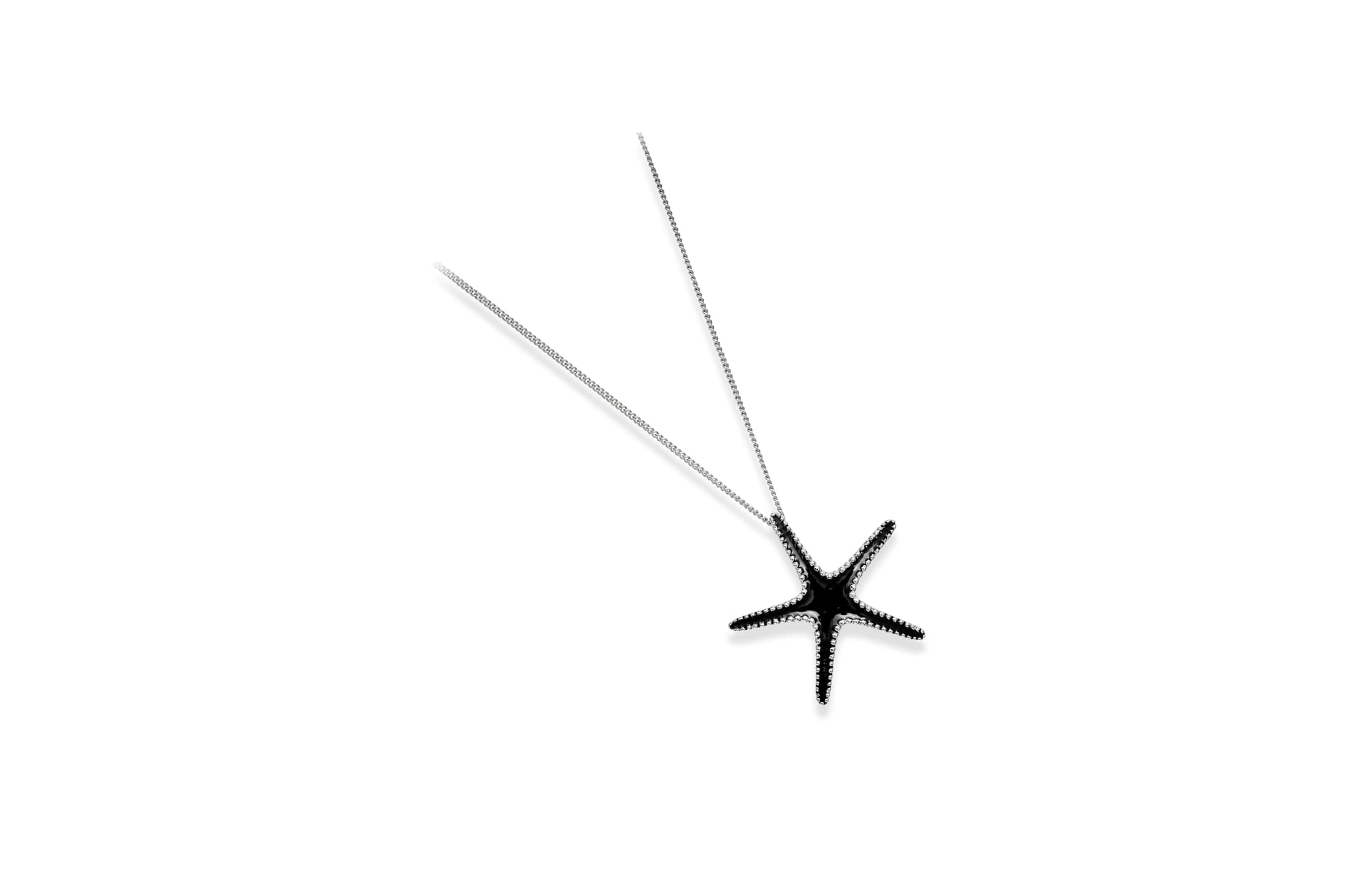 SILVER STARFISH PENDANT SET