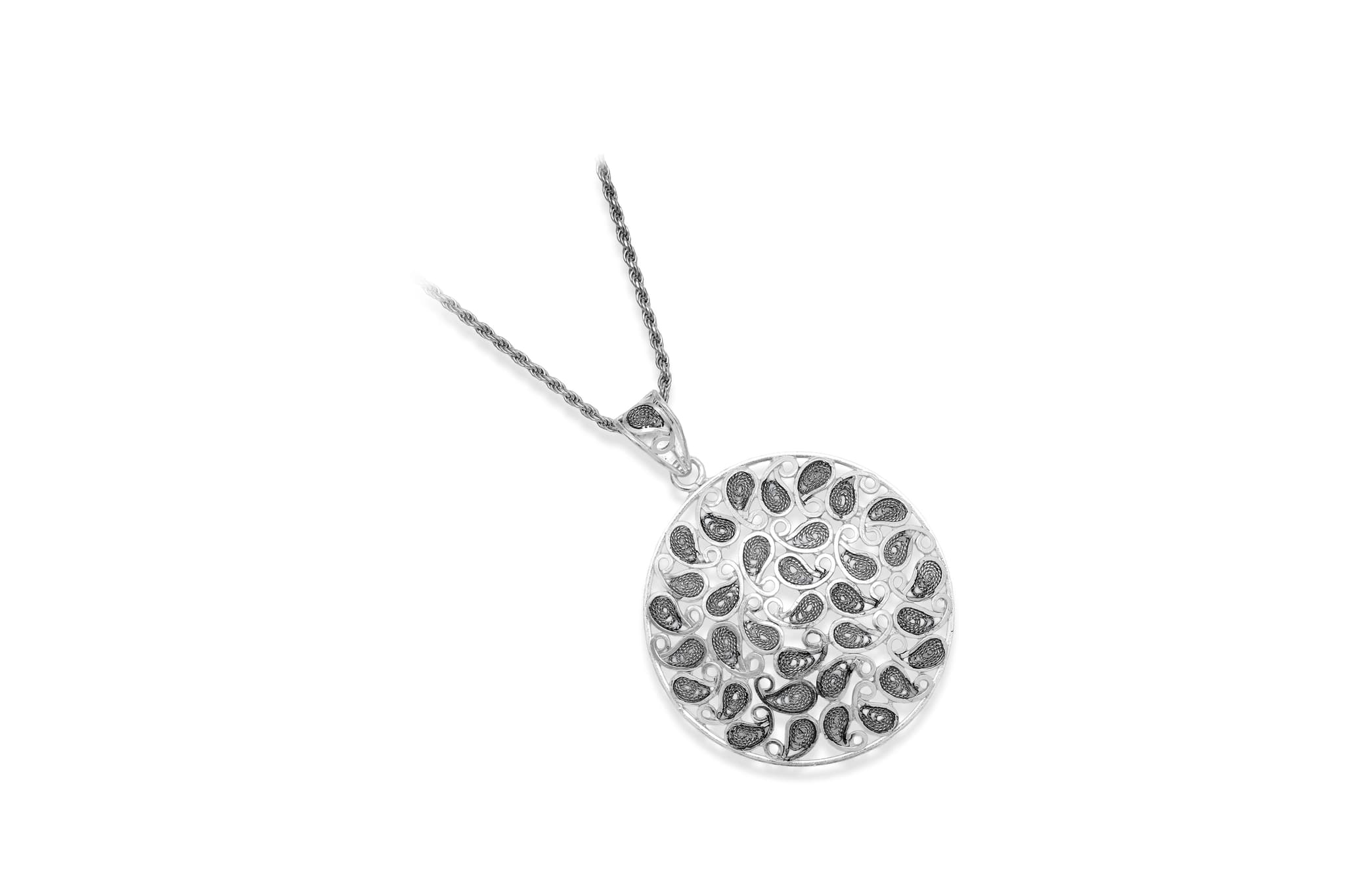 92.5 SILVER PAISLEY PENDANT