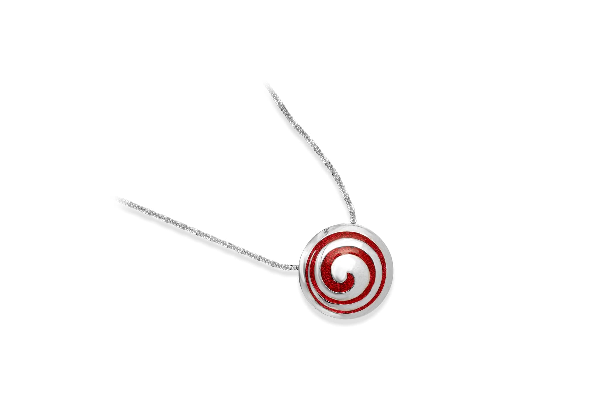 SILVER WHIRL PENDANT SET