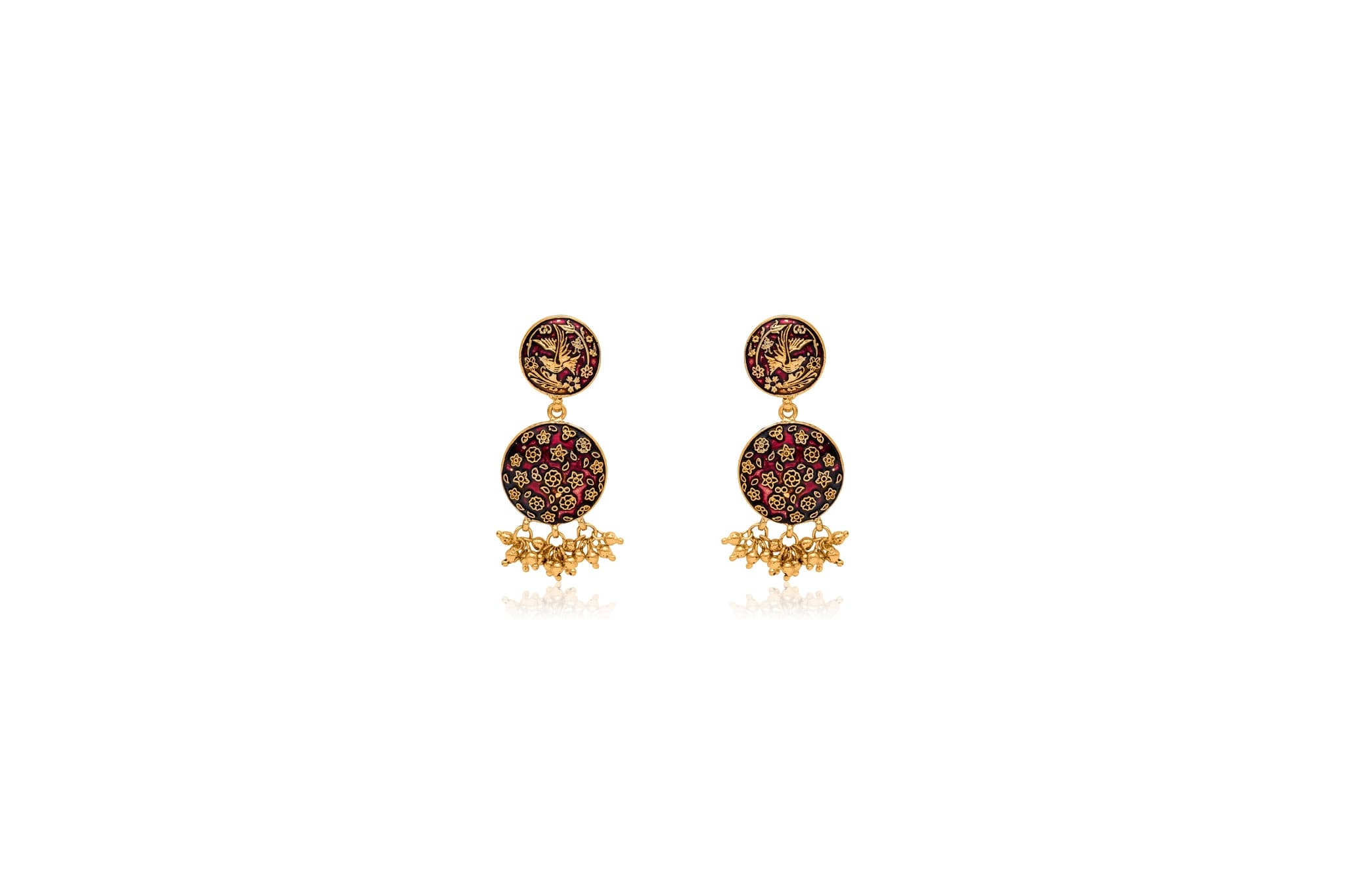 MUGHAL GARDEN GOLD EARRINGS