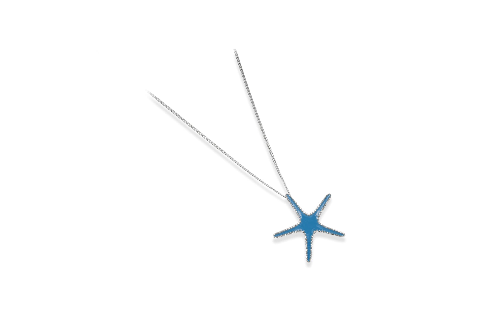 SILVER STARFISH PENDANT SET