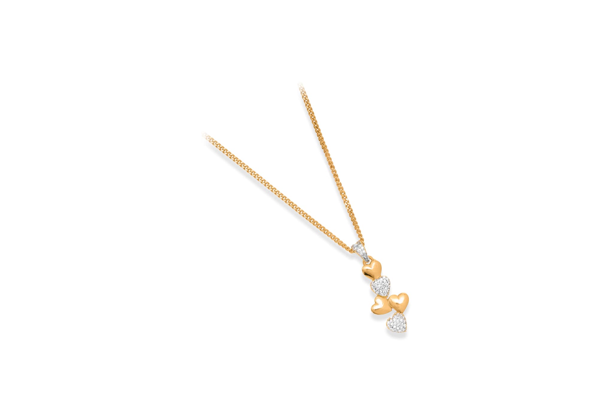 SHIMMERING HEARTS SILVER PENDANT SET