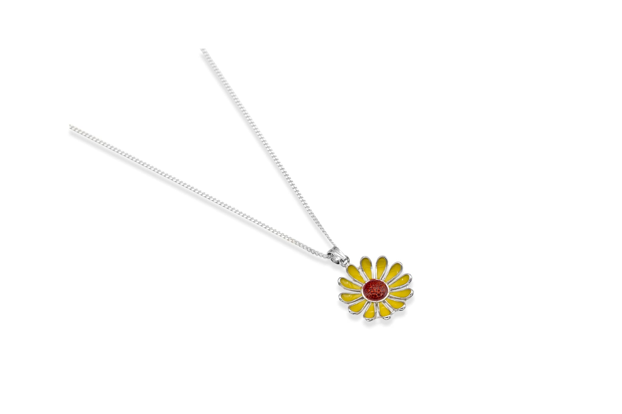 GORGEOUS SUNFLOWER SILVER PENDANT