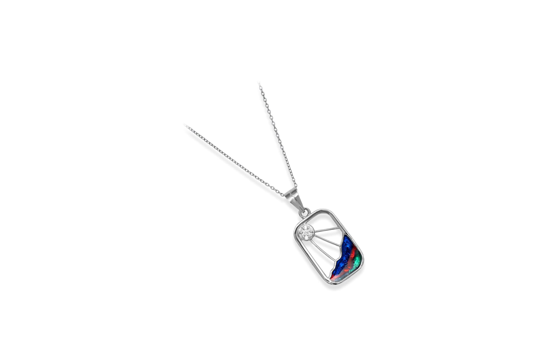 Sun And Sea Silver Pendant