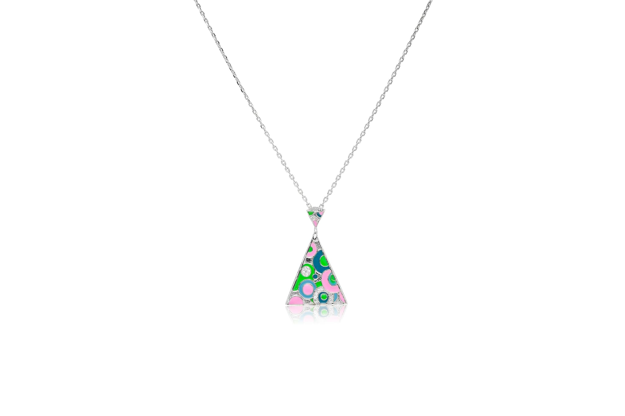 Abstract Art Silver Pendant