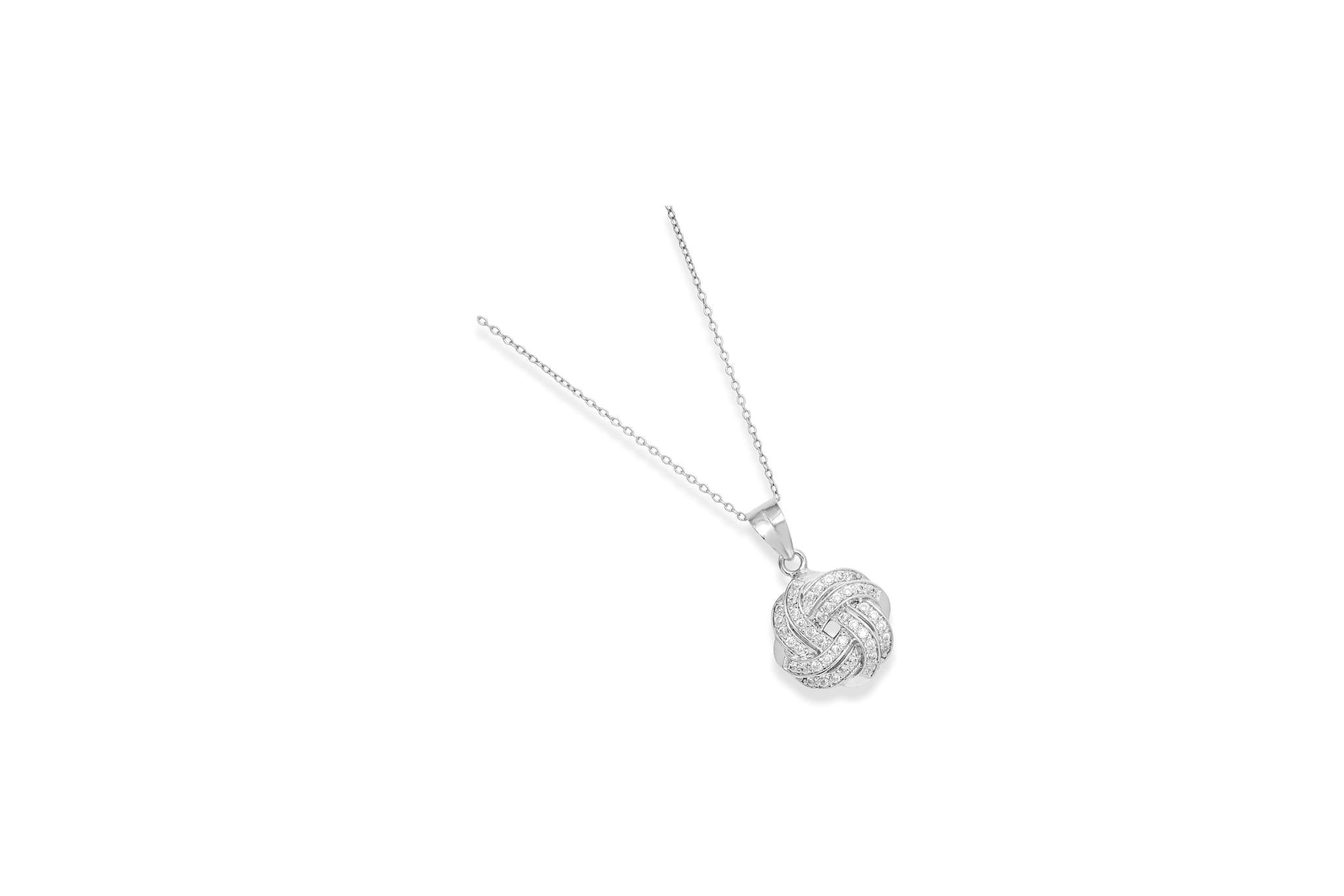 BEAUTIFUL SILVER AND ZIRCON PENDANT SET