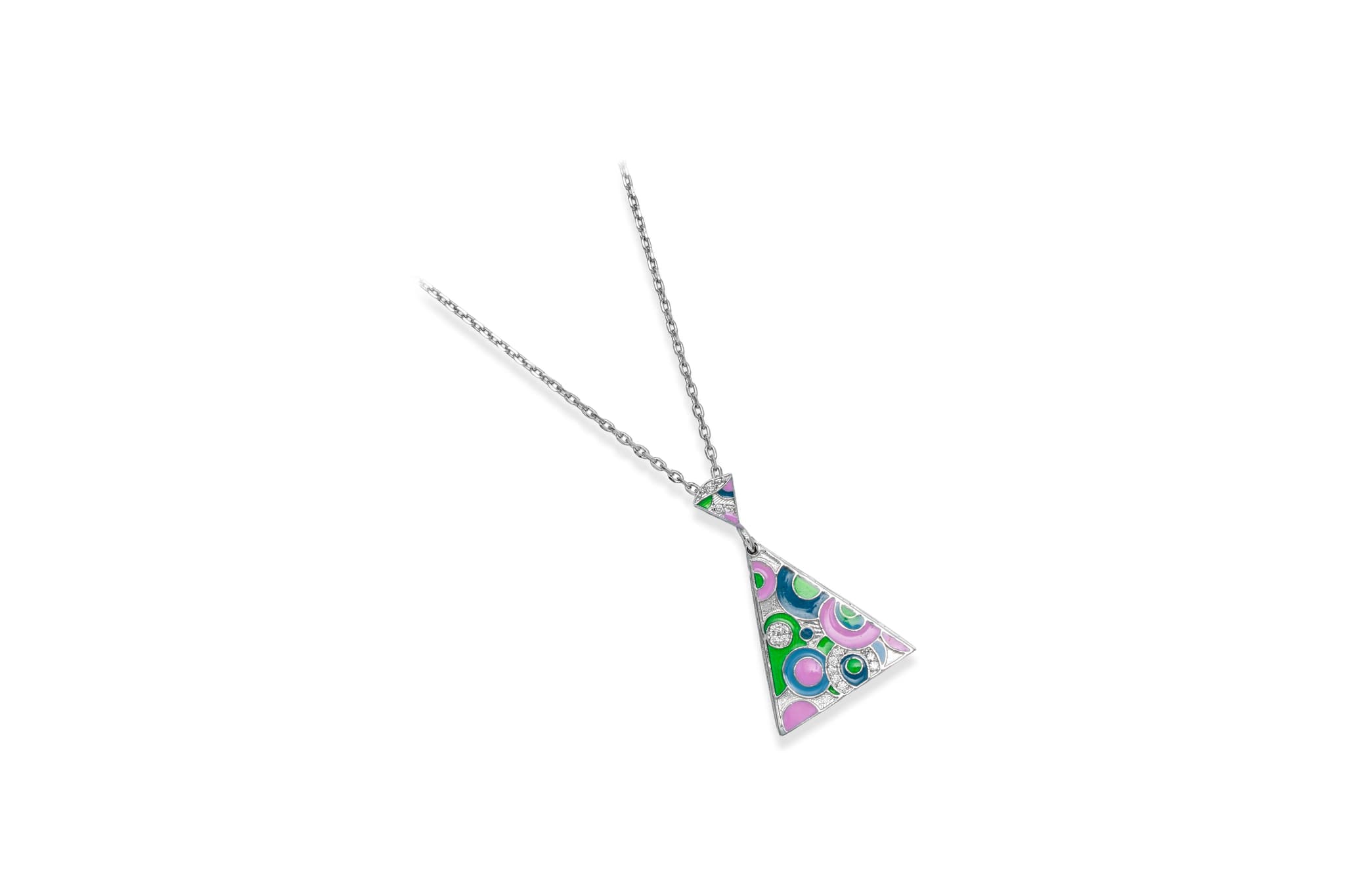 Abstract Art Silver Pendant