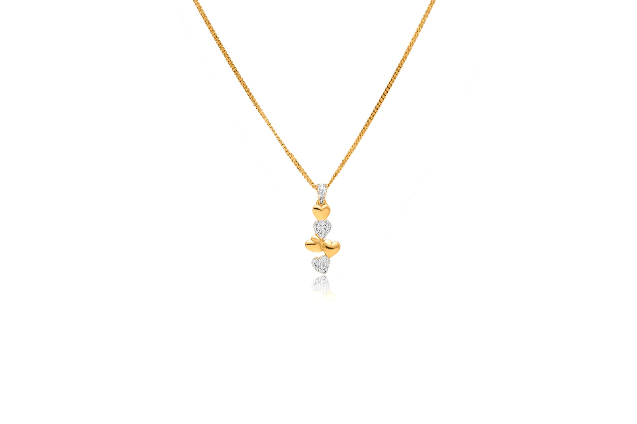 SHIMMERING HEARTS SILVER PENDANT SET