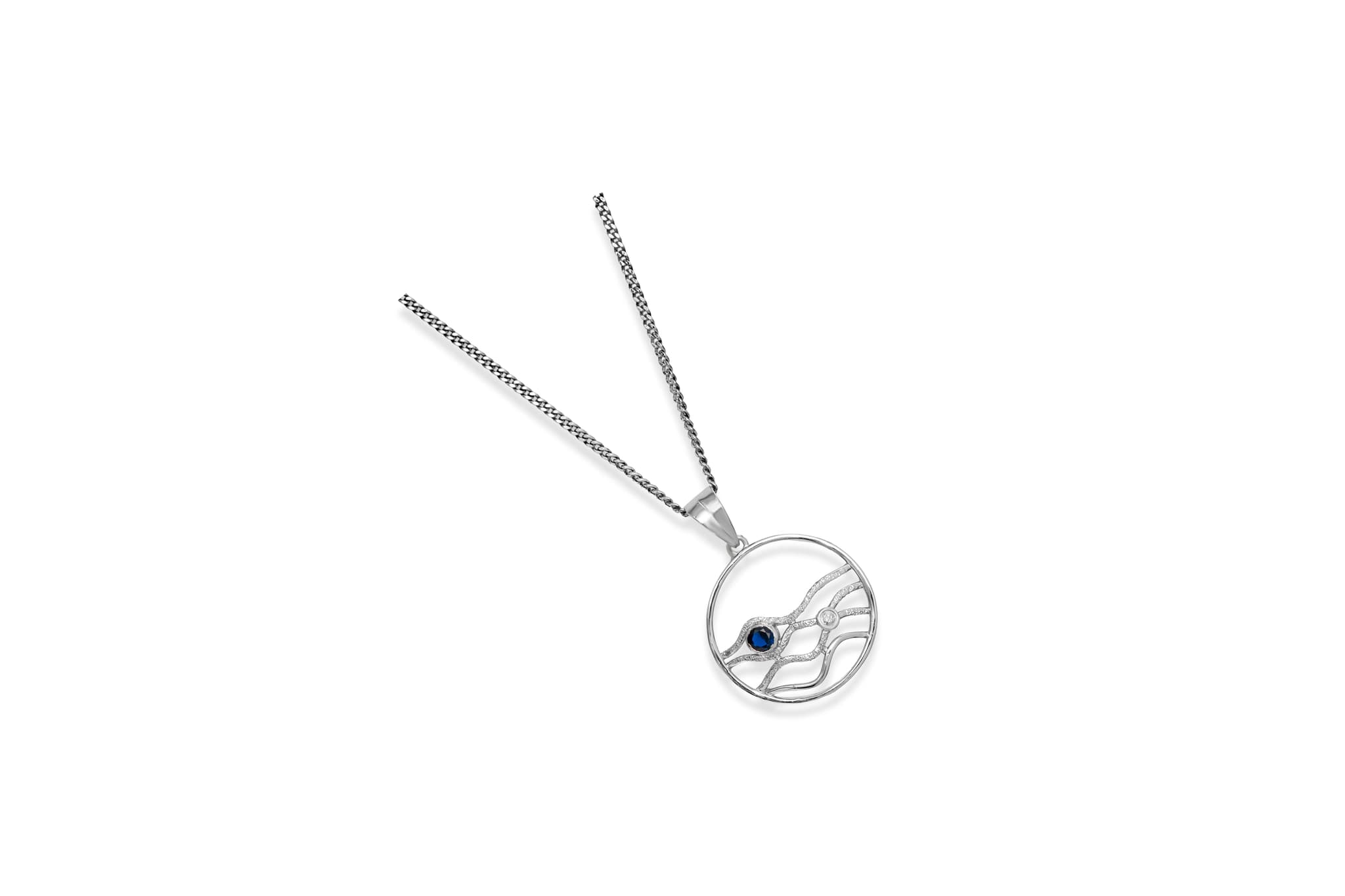 Wavy Art Silver Pendant