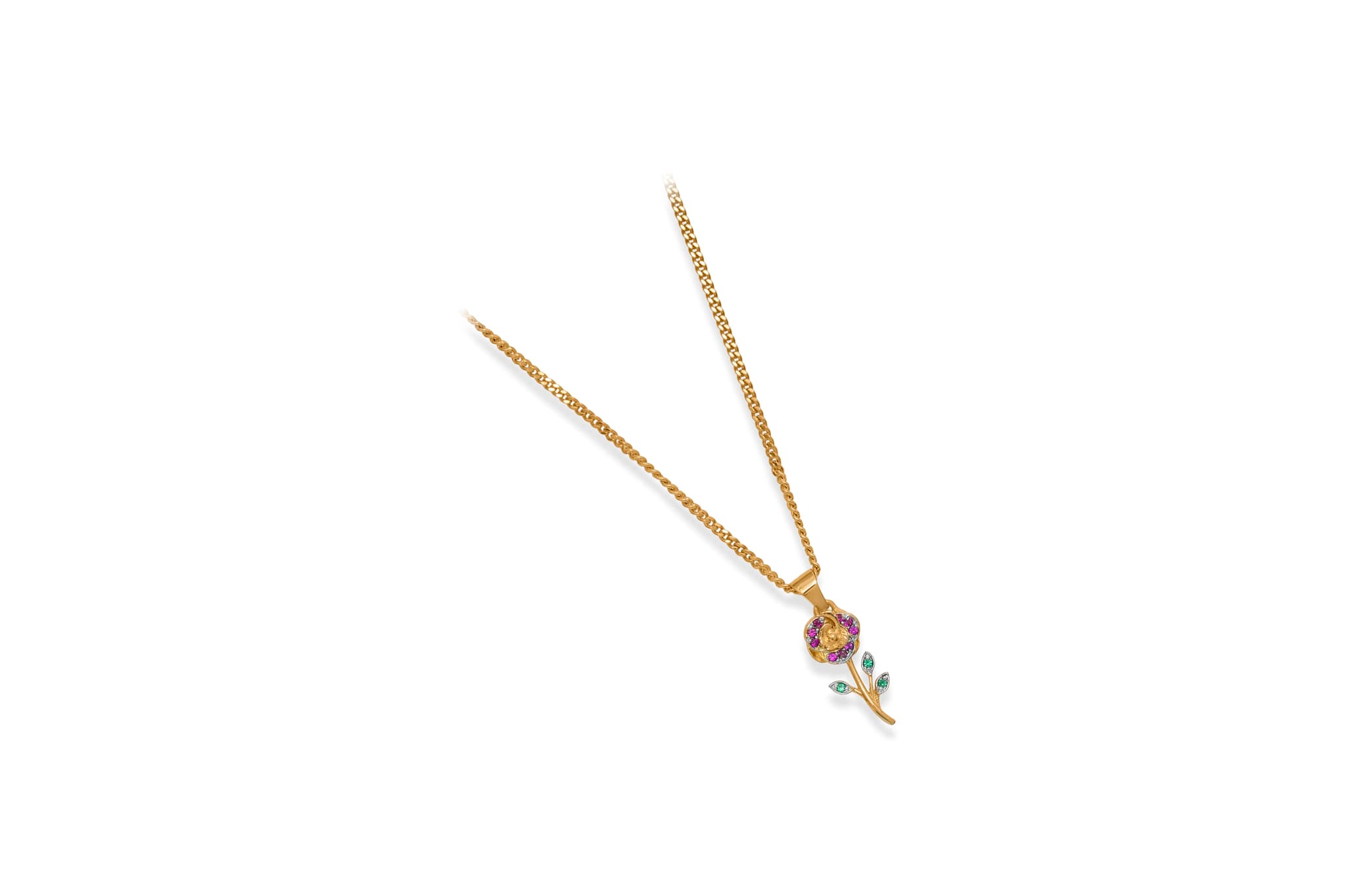 ENCHANTING SILVER ROSE PENDANT SET