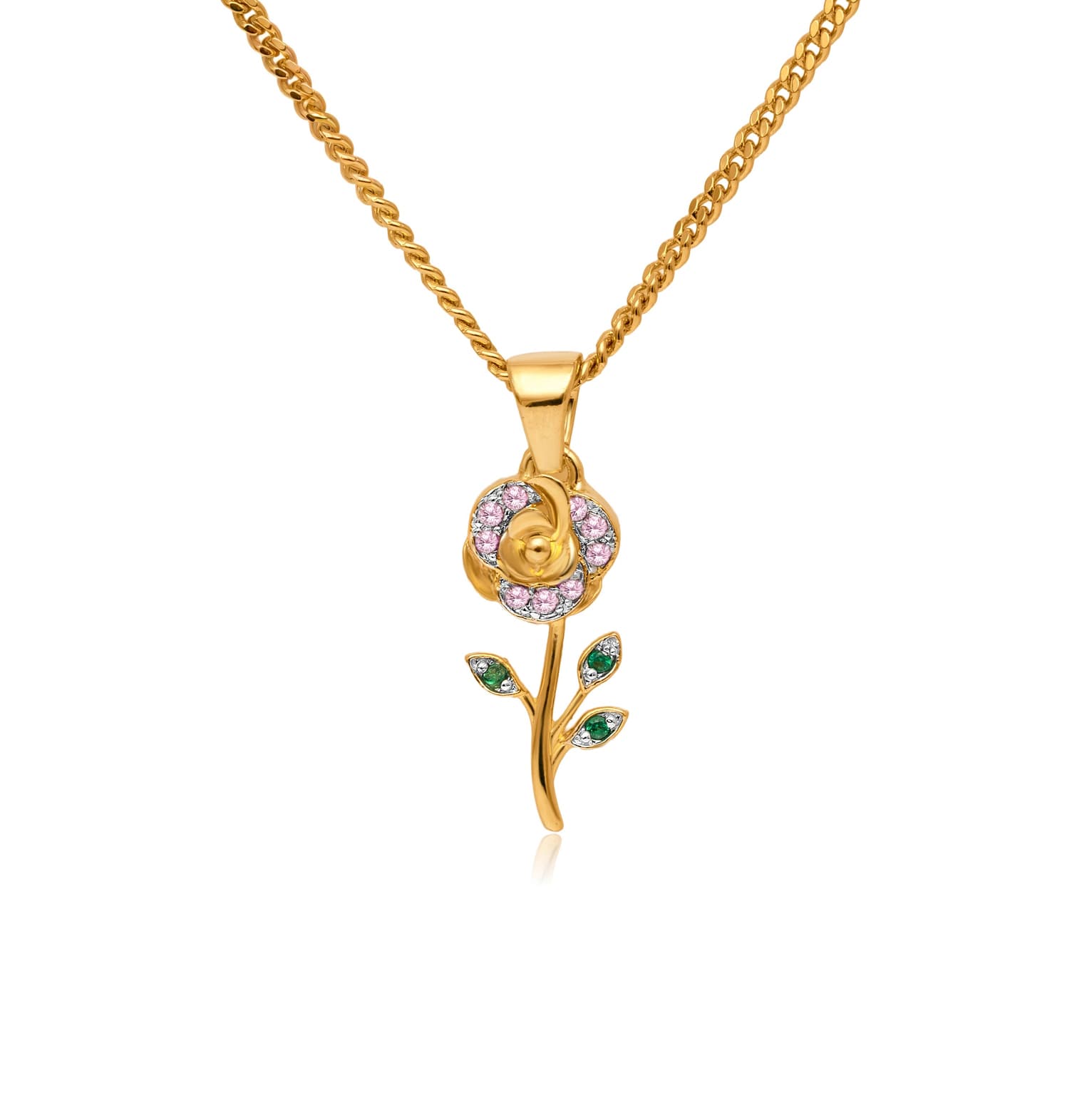 ENCHANTING SILVER ROSE PENDANT SET