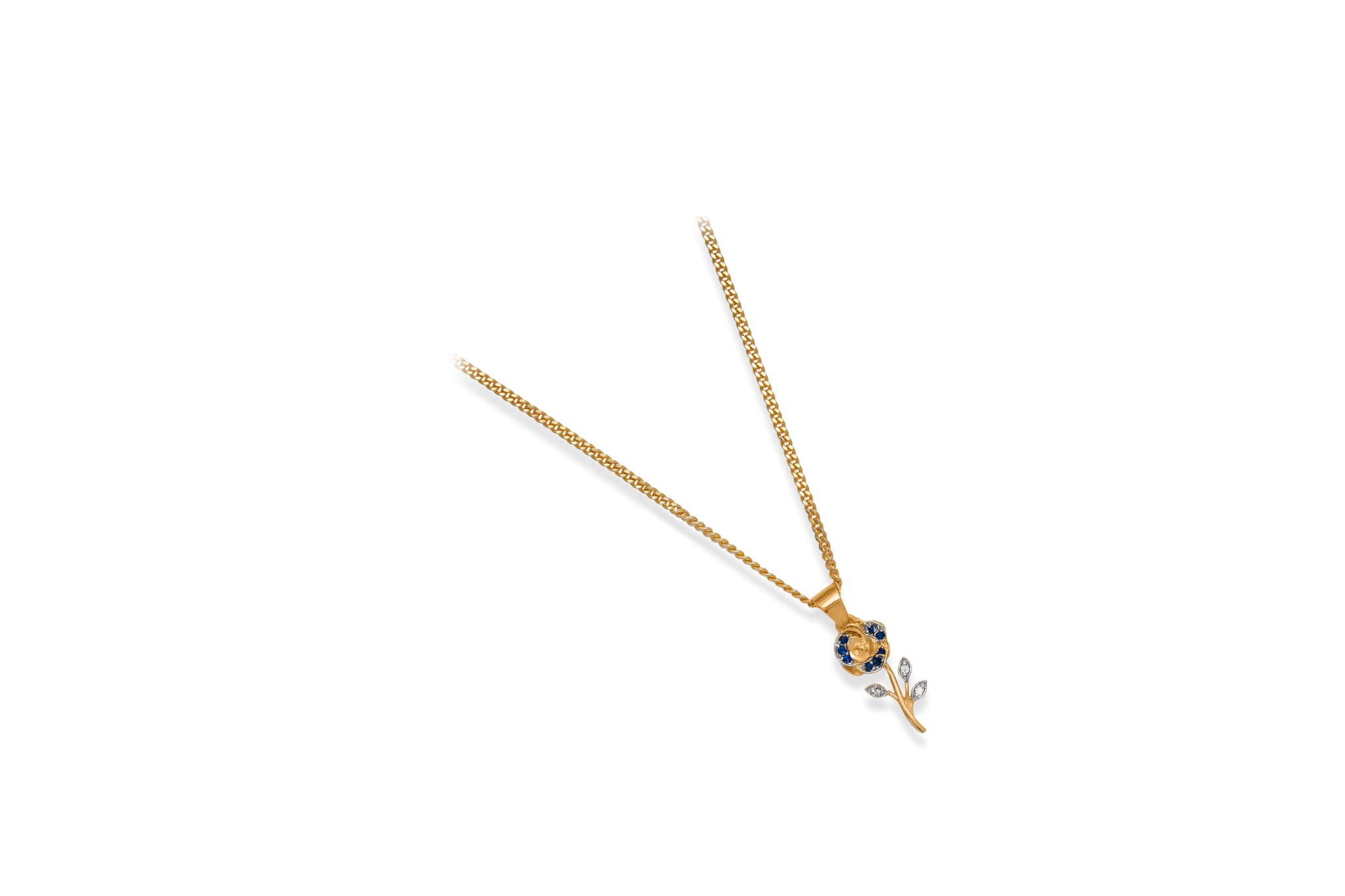 ENCHANTING SILVER ROSE PENDANT SET