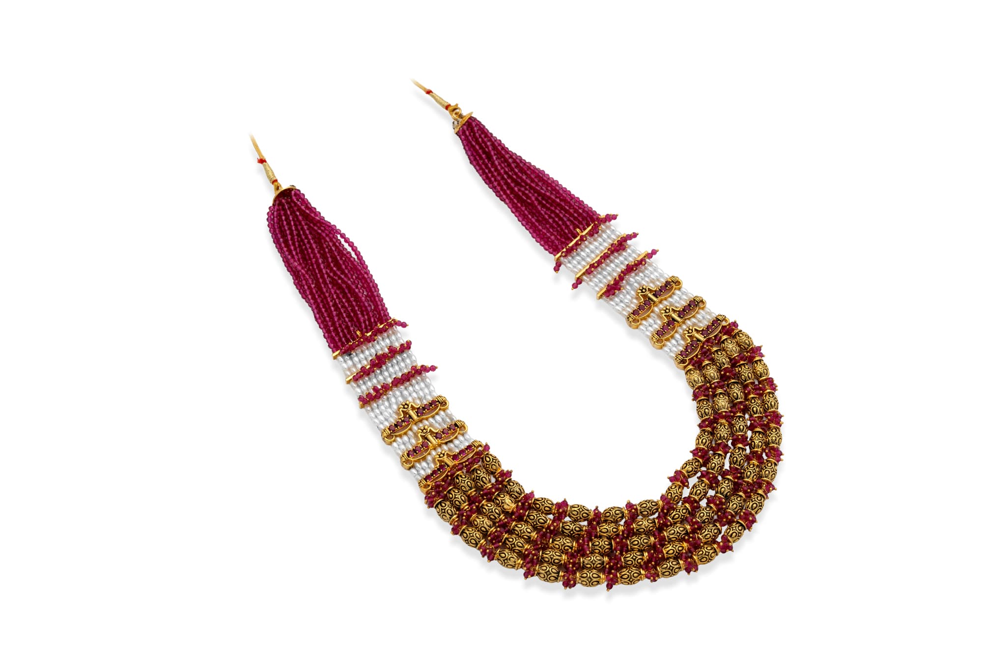 GORGEOUS BEADED GOLD NECKLACE