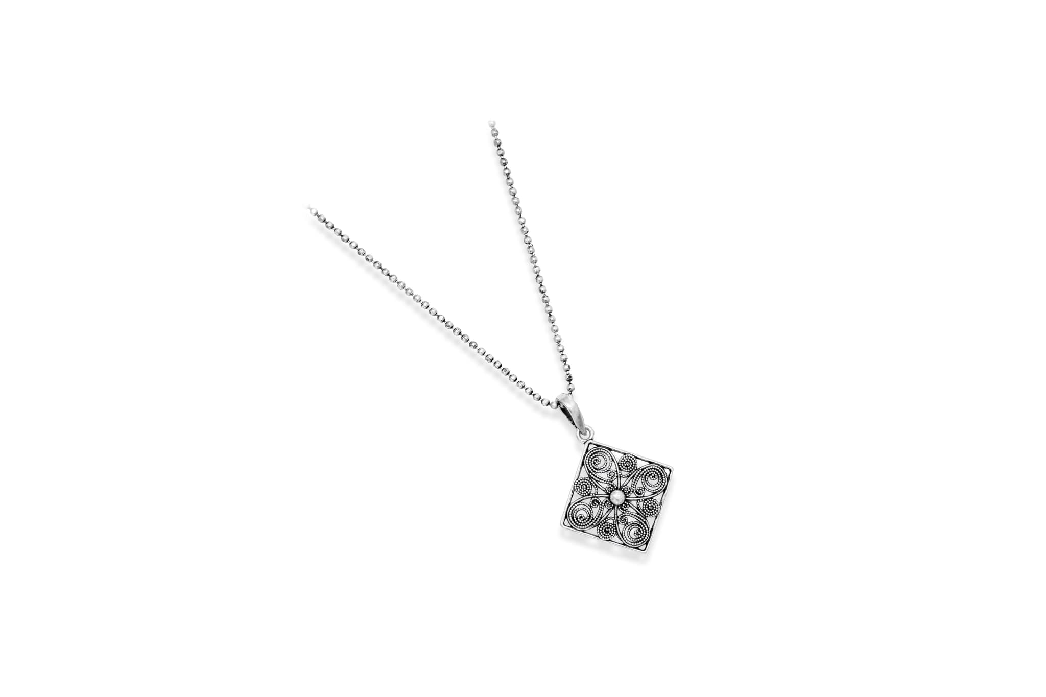 RHOMBUS SILVER PENDANT