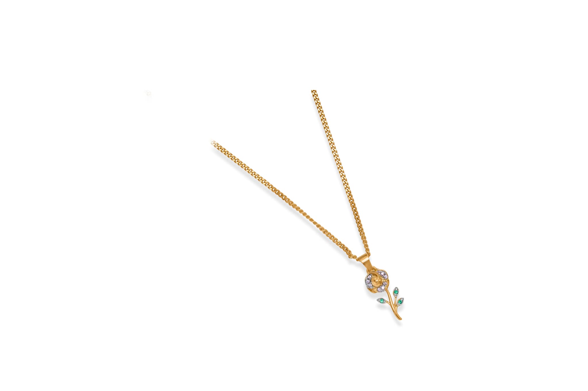 ENCHANTING SILVER ROSE PENDANT SET