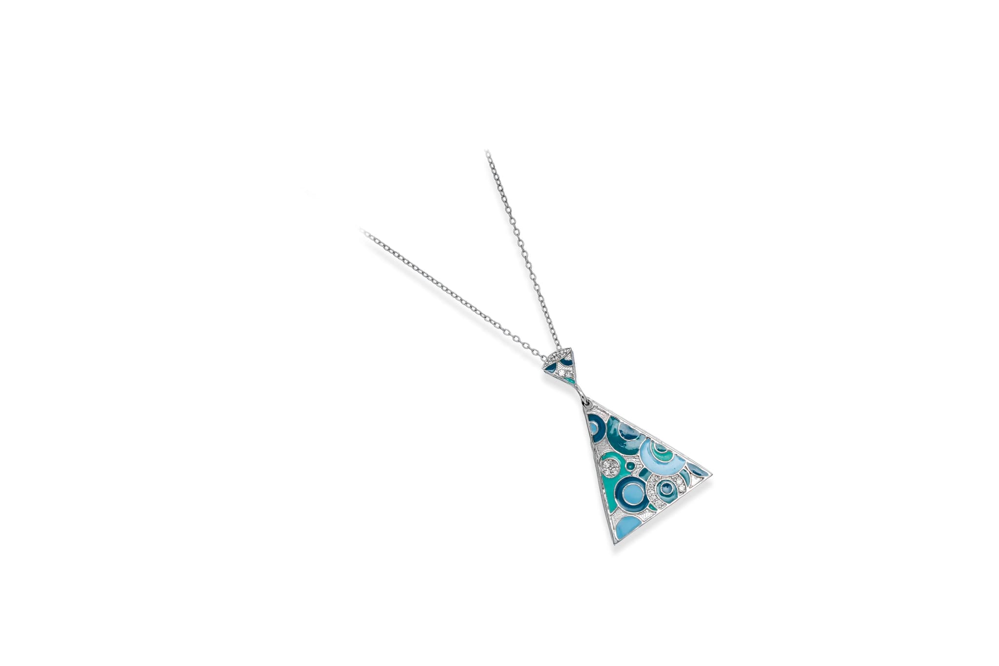 Abstract Art Silver Pendant