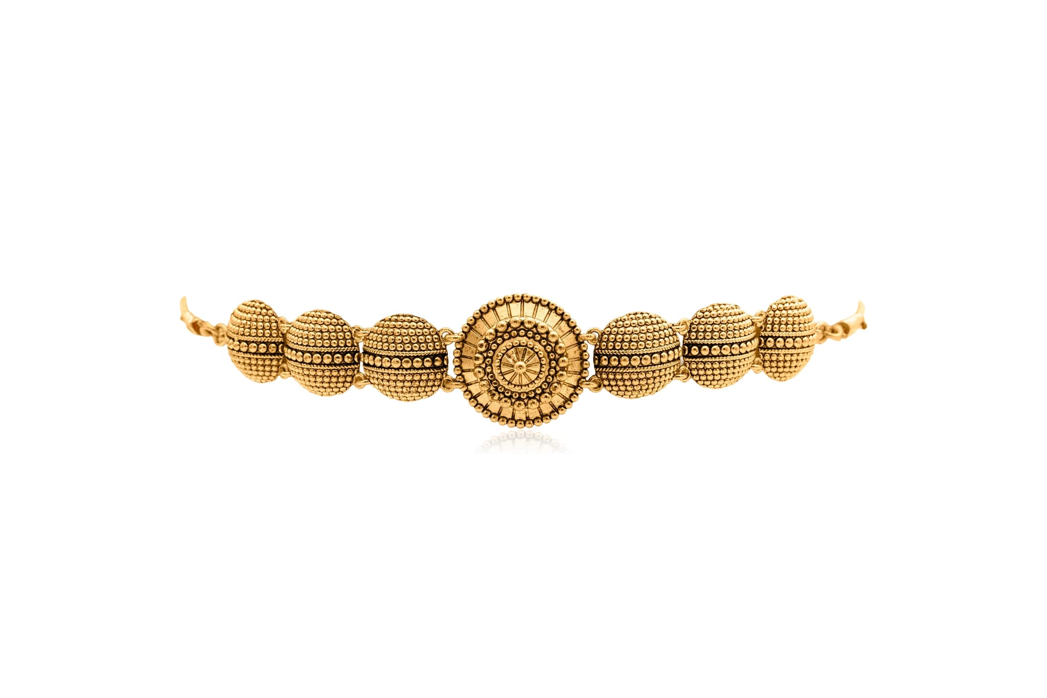 RAJWADA SILVER CHOKER NECKLACE