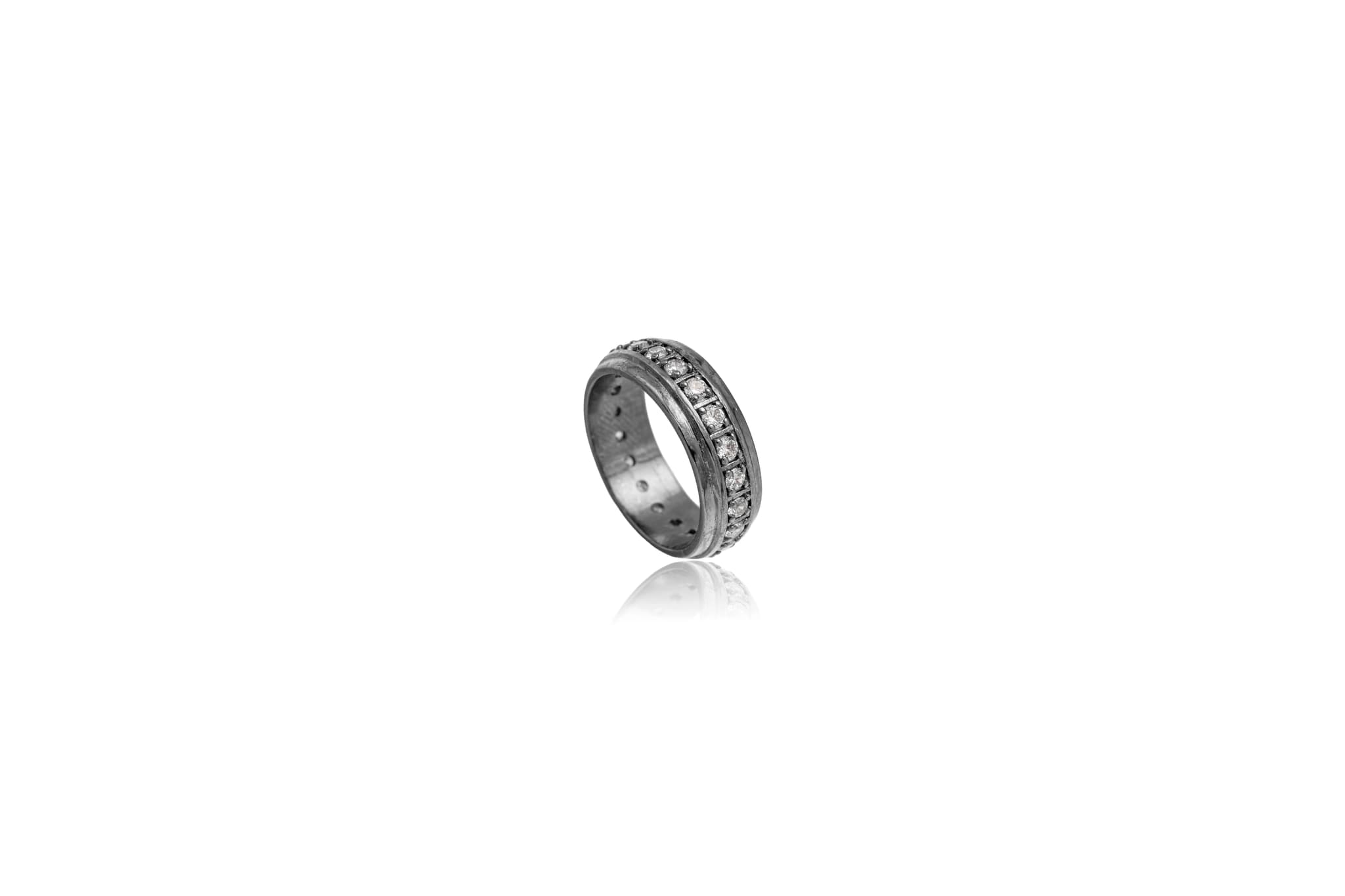 Zirconian Band Silver Ring