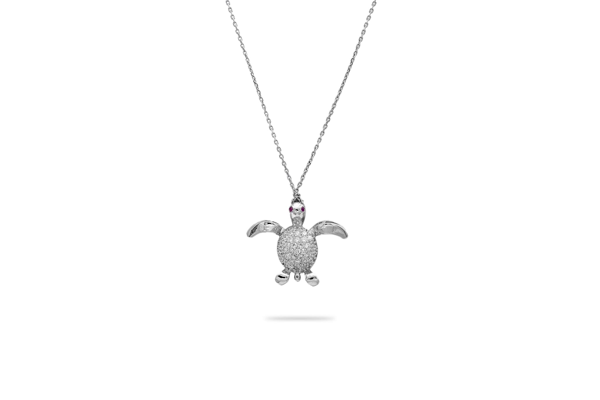 CUTE SILVER TURTLE PENDANT