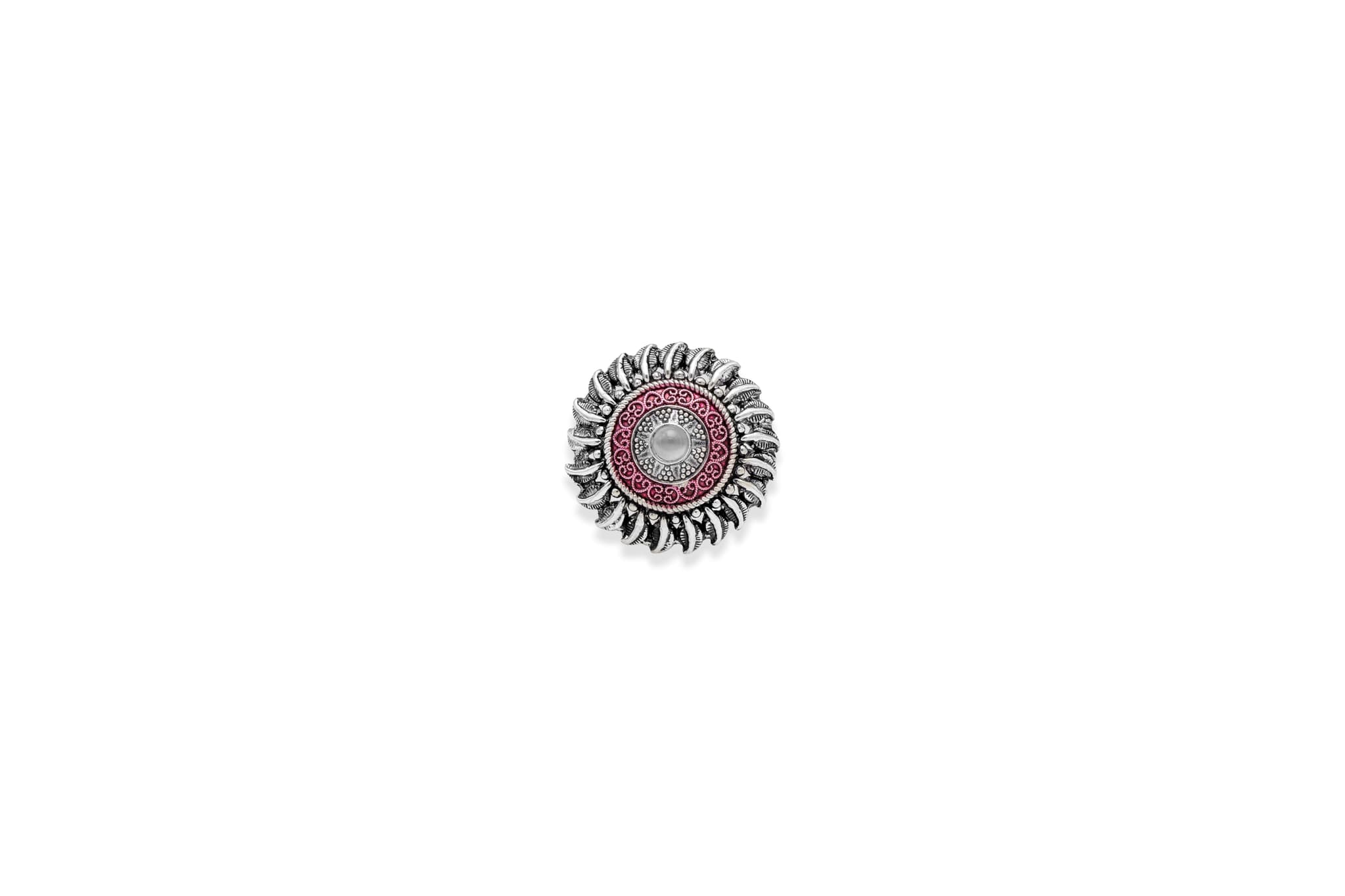 GORGEOUS SUNWHEEL SILVER RING