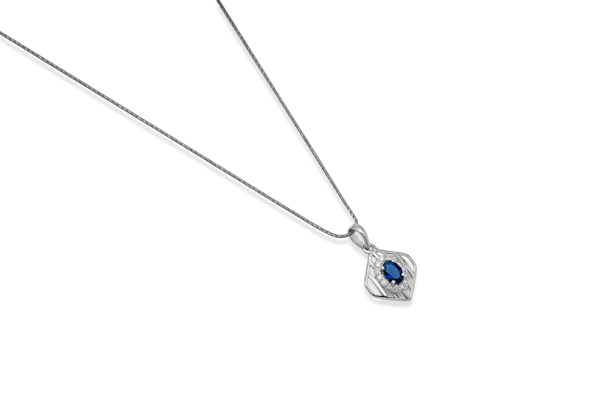 BLUE CRUSH SILVER PENDANT SET