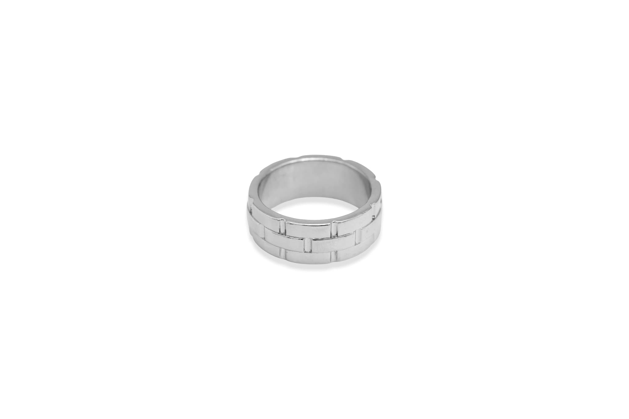 SILVER GRIDLOCK BAND RING
