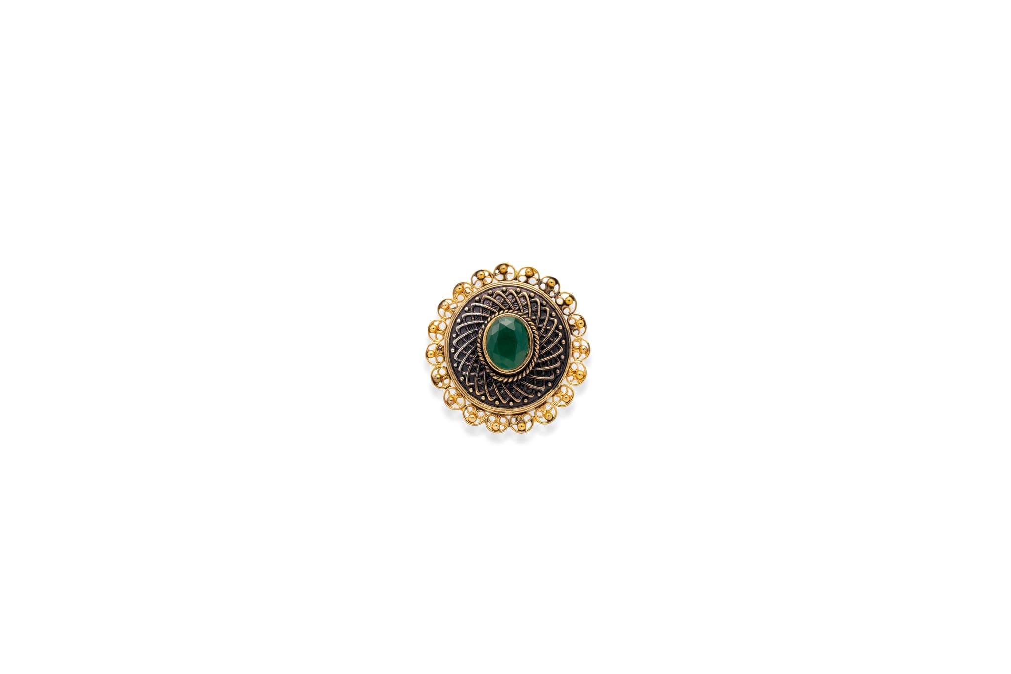 ZENITH ONYX SILVER RING