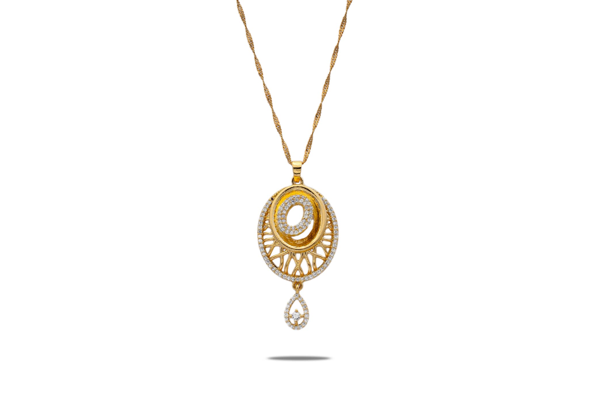LUXURIOUS SILVER PENDANT SET