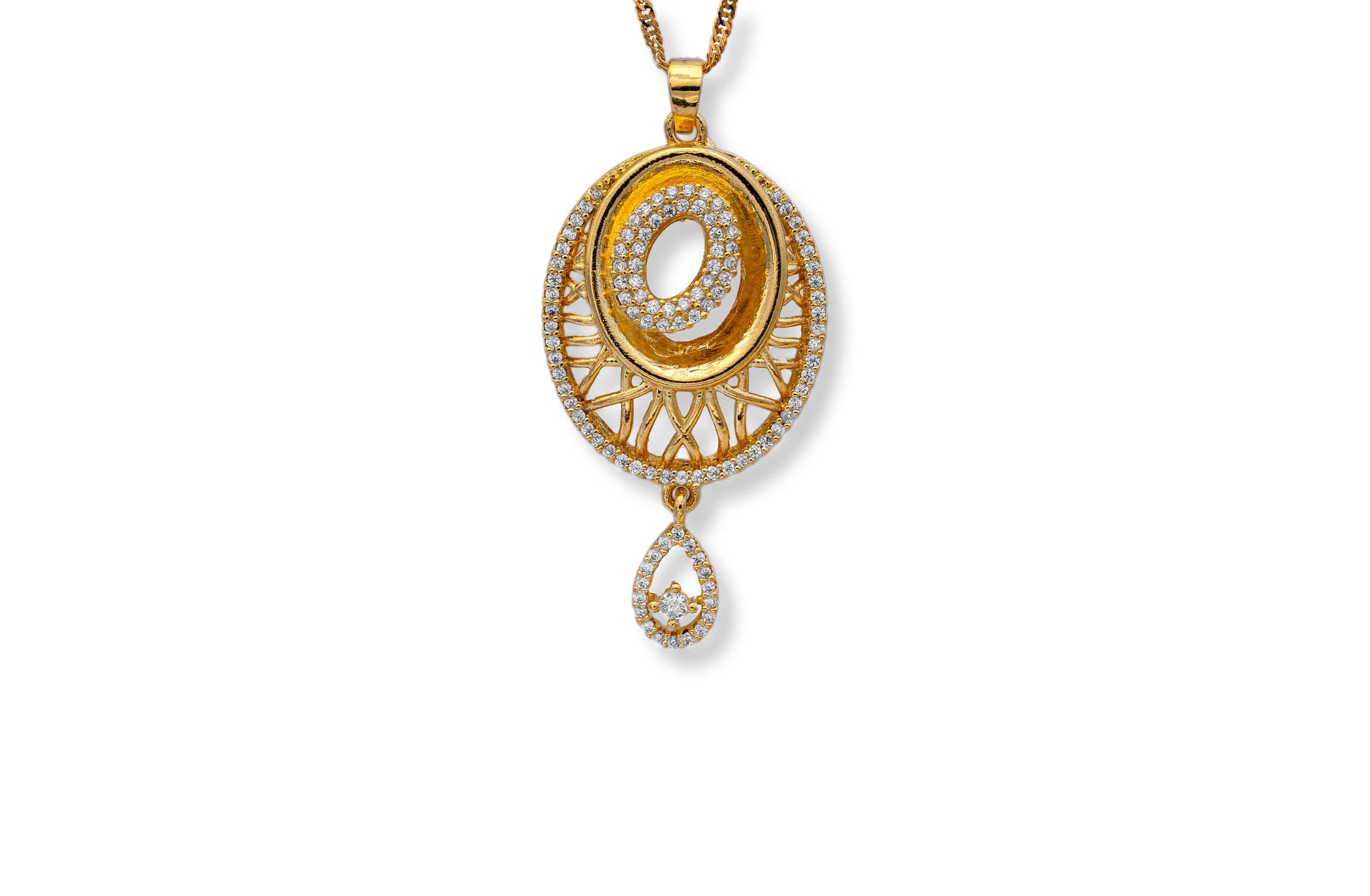 LUXURIOUS SILVER PENDANT SET