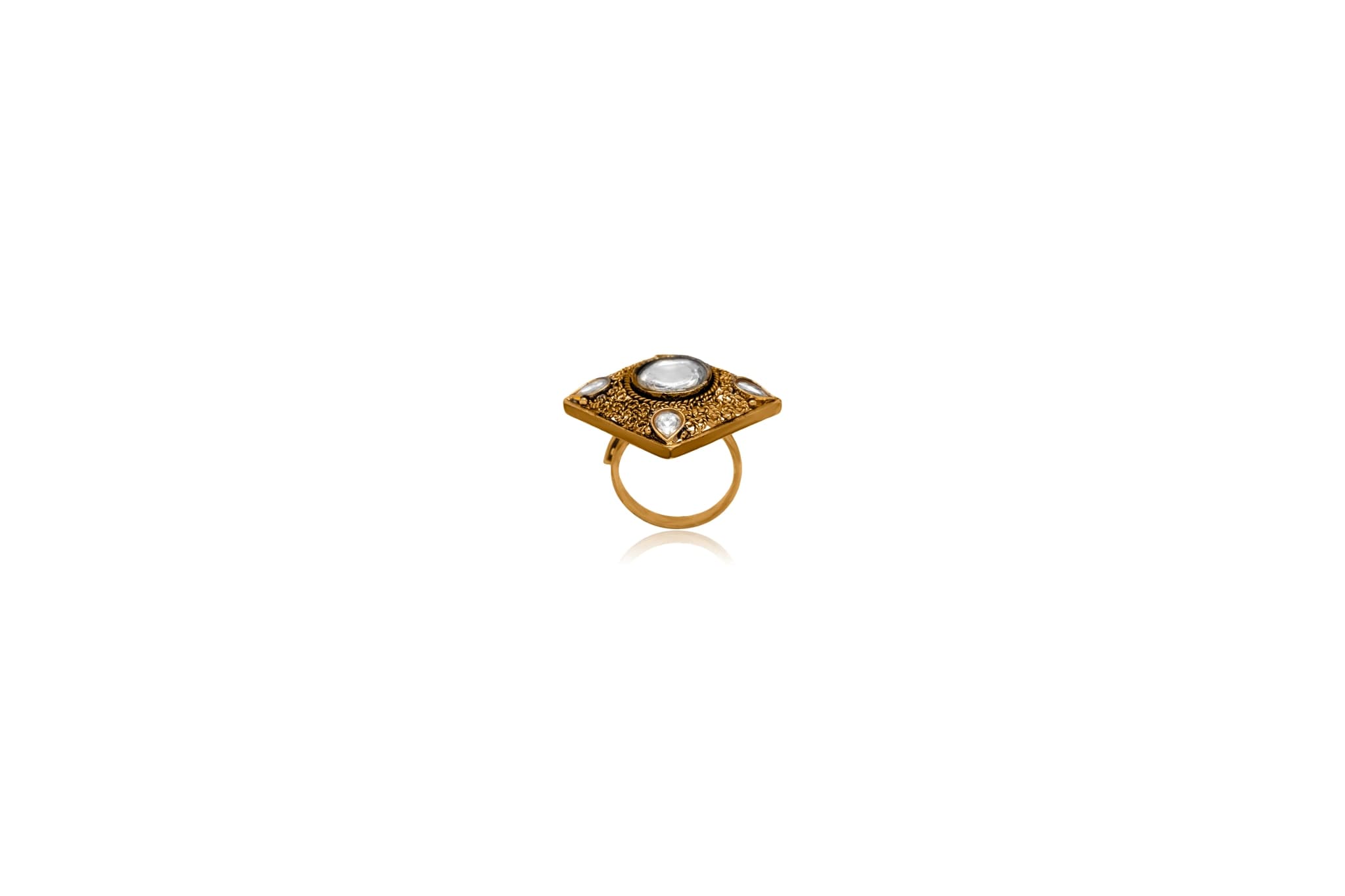THE EMPRESS FRAME SILVER RING