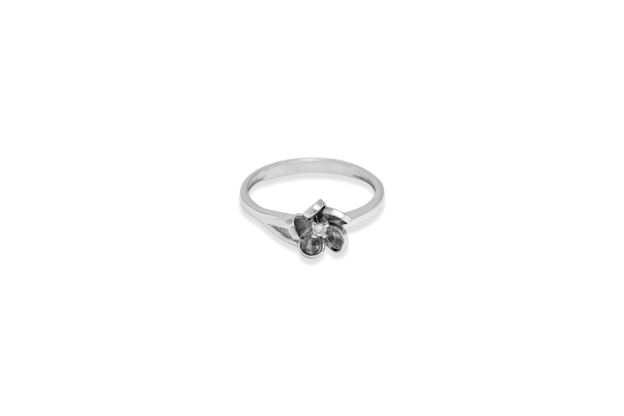 Solitary Bloom Silver Ring