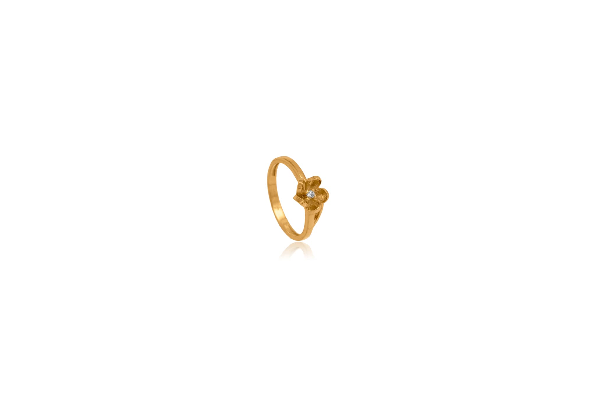 Solitary Bloom Silver Ring
