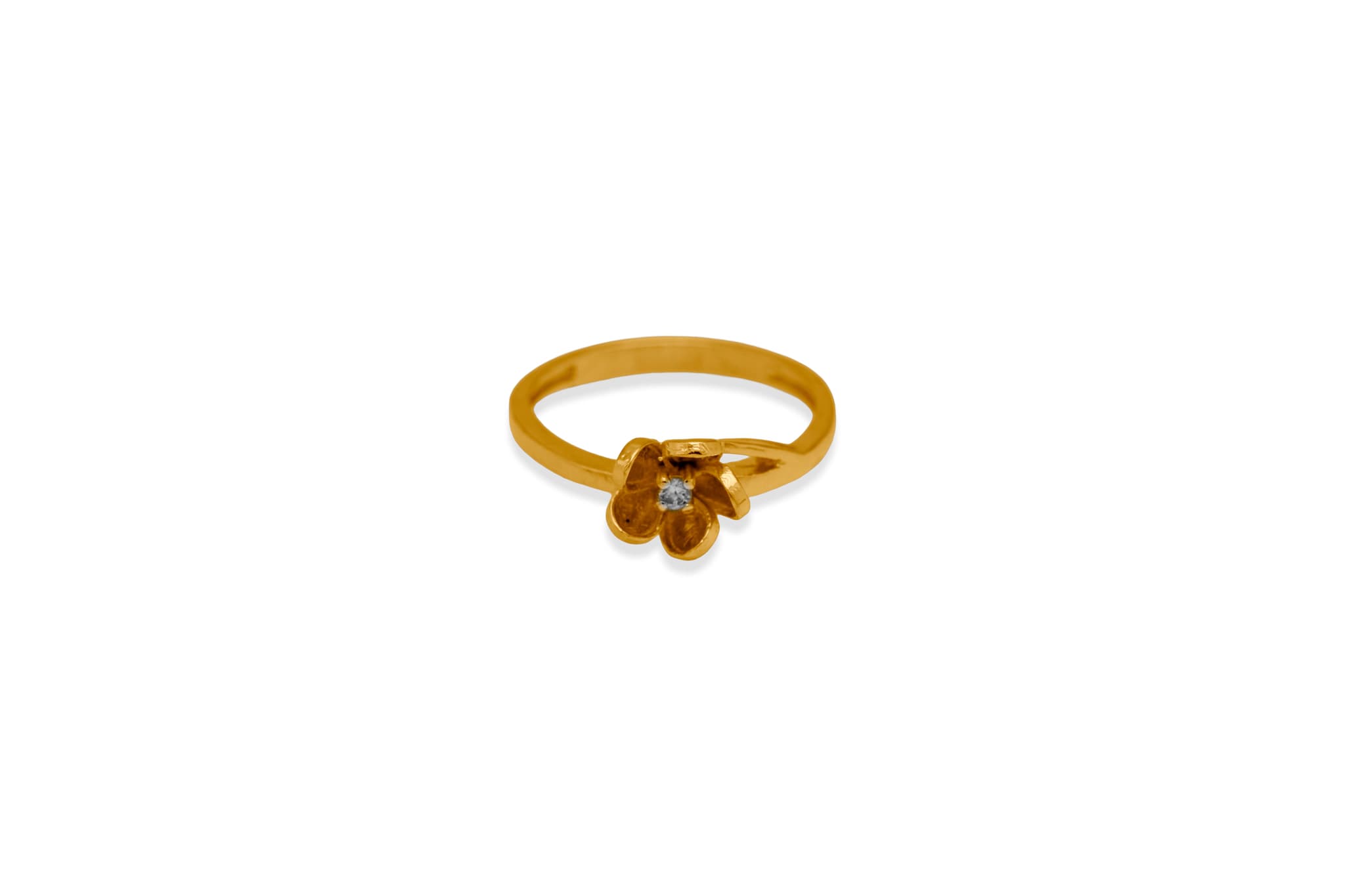 Solitary Bloom Silver Ring