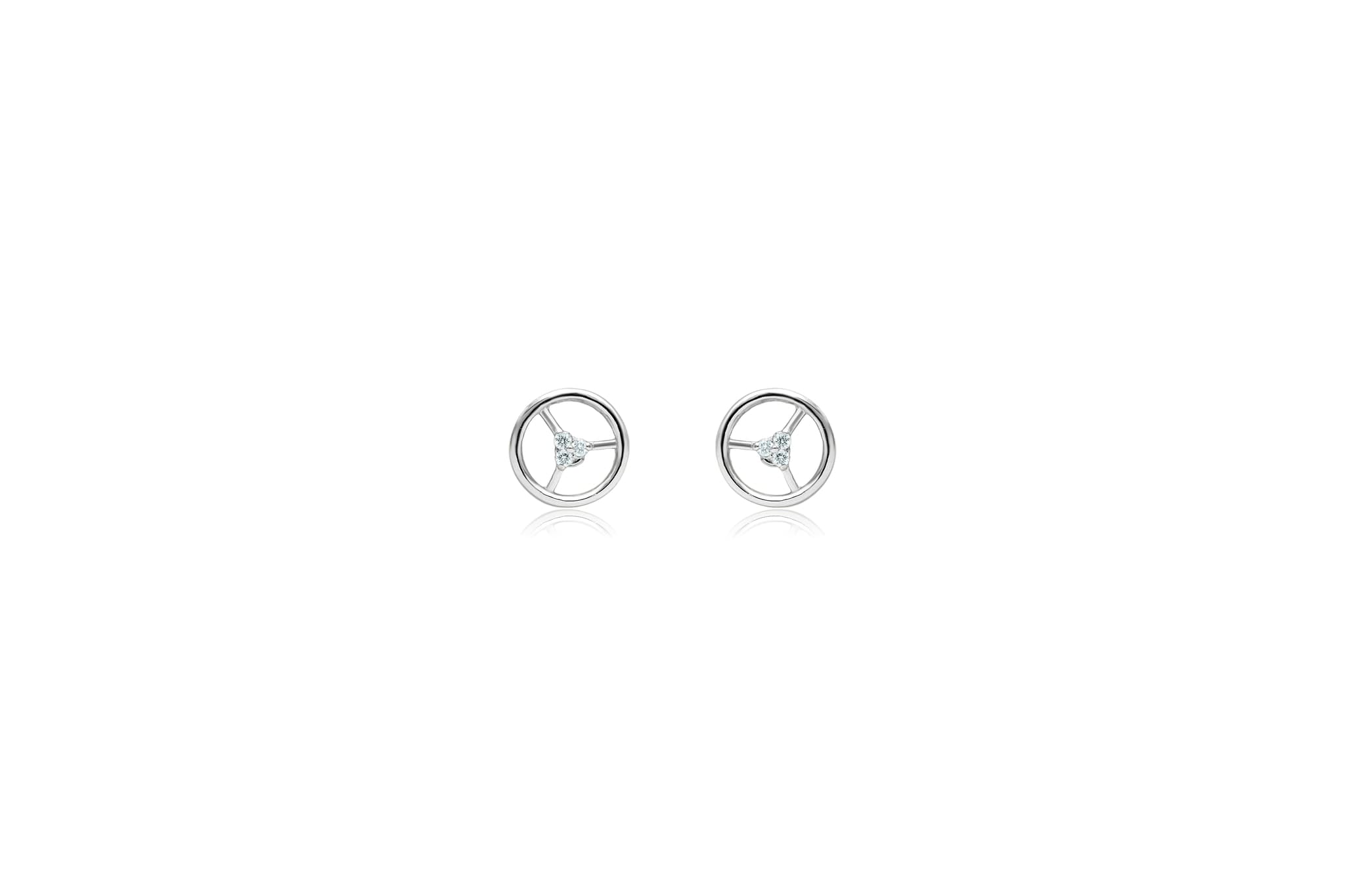 SHIMMERING SPOKE SILVER PENDANT SET