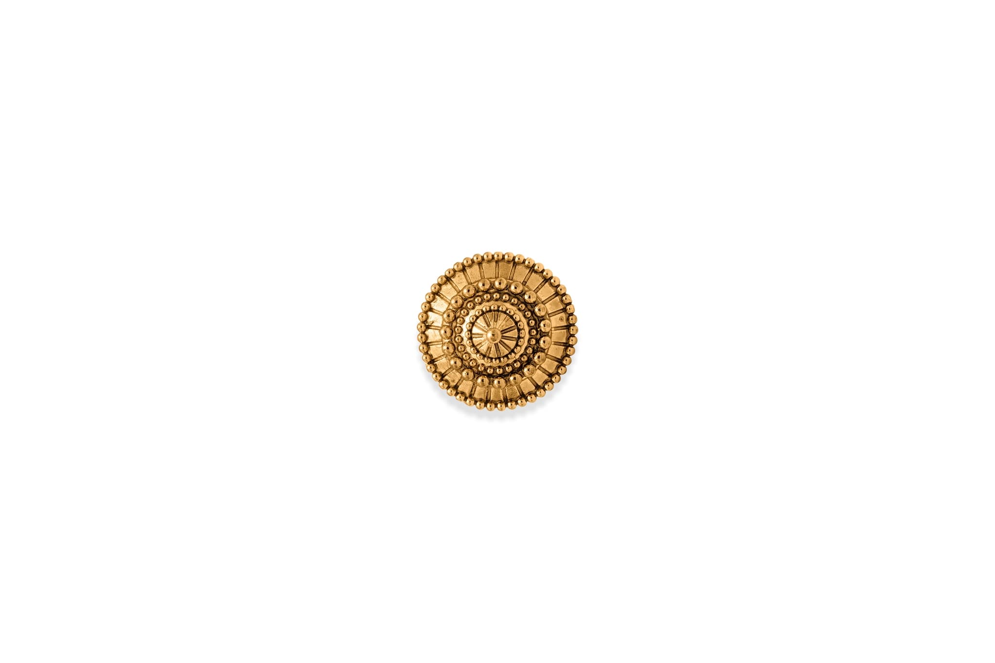 MANDALA DISC SILVER RING