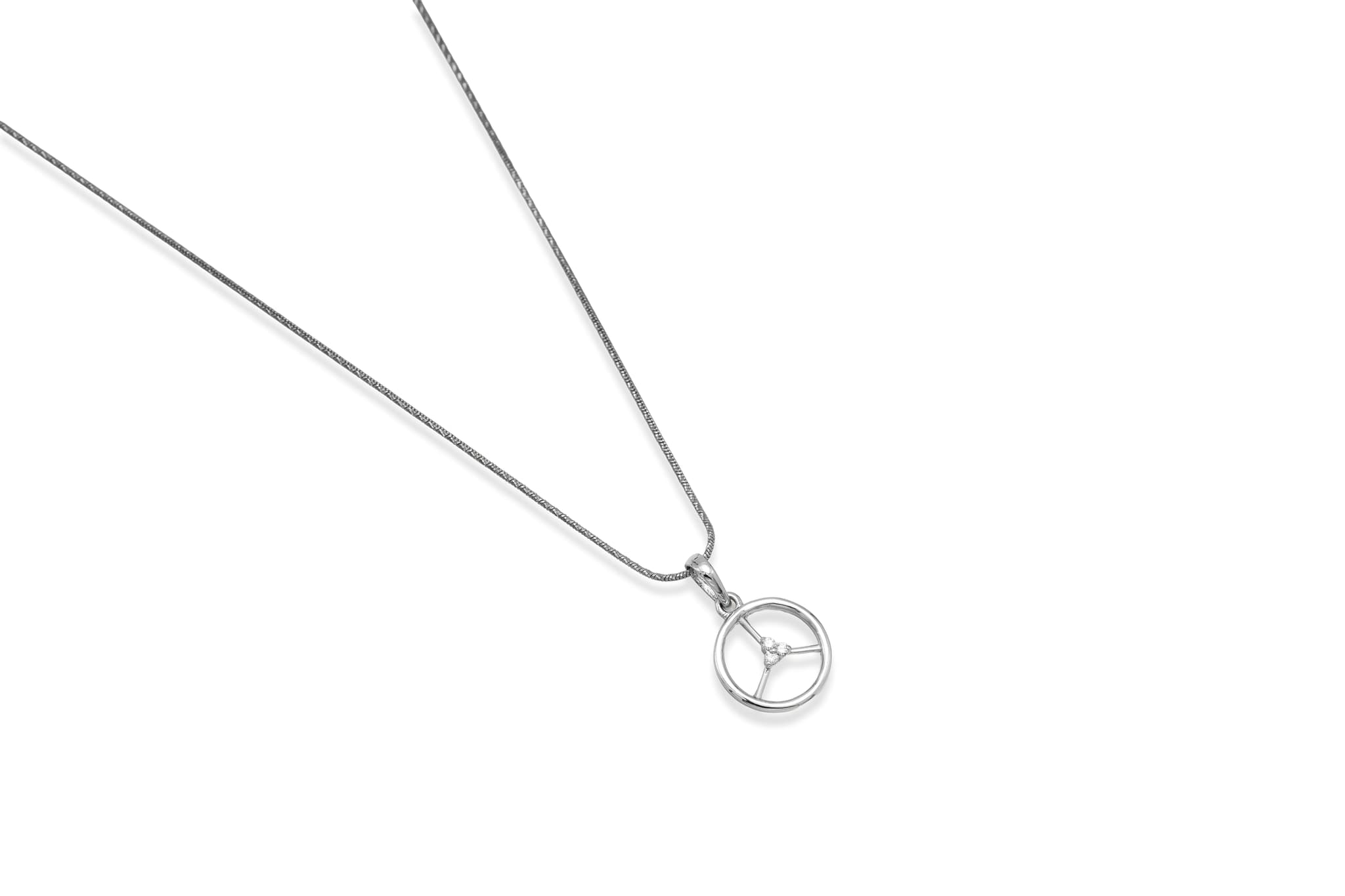 SHIMMERING SPOKE SILVER PENDANT SET