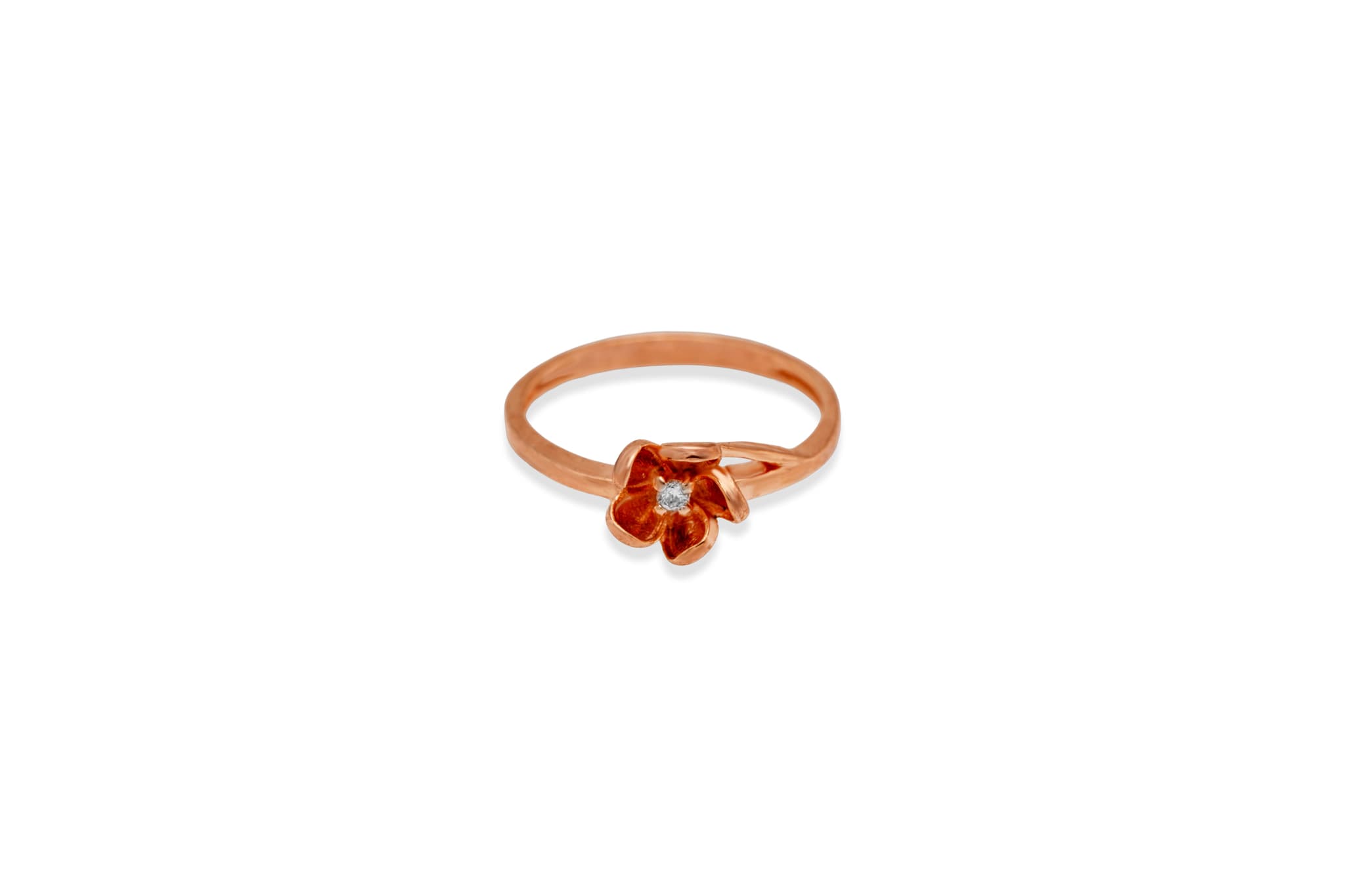 Solitary Bloom Silver Ring
