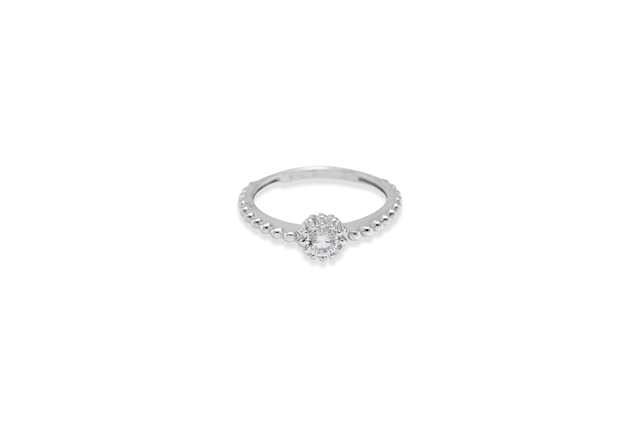 DOTTED SILVER RING