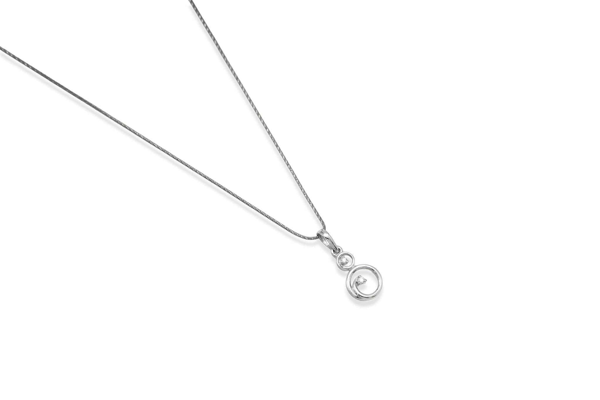 SILVER RIPPLE PENDANT SET