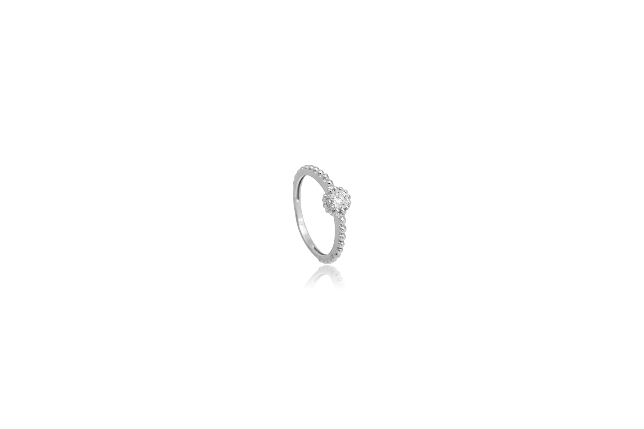 DOTTED SILVER RING