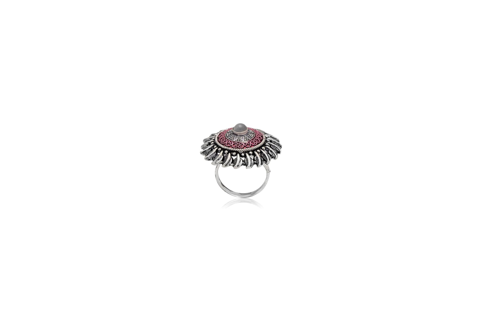 GORGEOUS SUNWHEEL SILVER RING